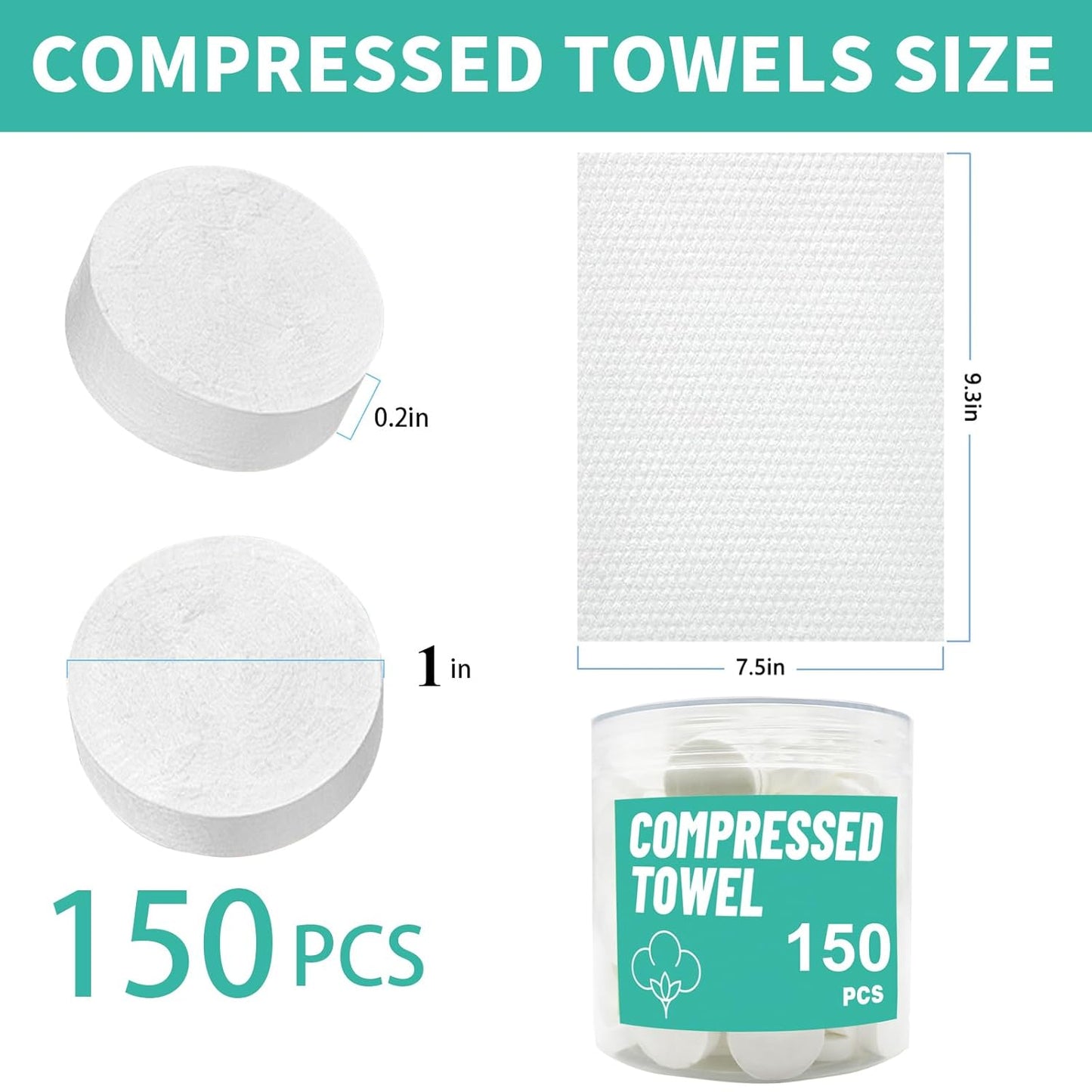 Disposable Face Towel, Compressed Towels, Coin Towel for Travel Camping Hiking