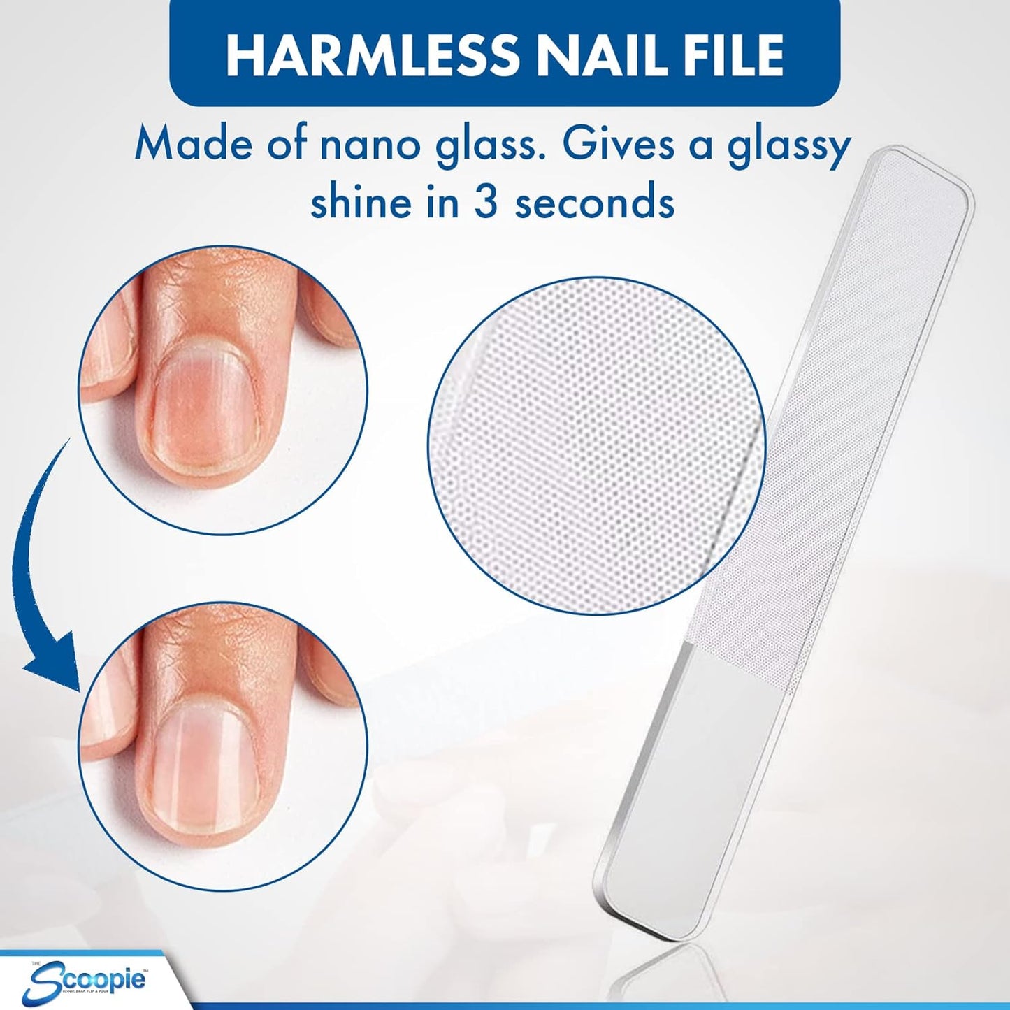 Nail Clippers for Men and Women, Toenail Clippers and Fingernail Clippers, Includes Nano Fiber Nail File (Large, Black), 15mm Wide Jaw Trimming for Adults, Manicure Set and Pedicure Kit