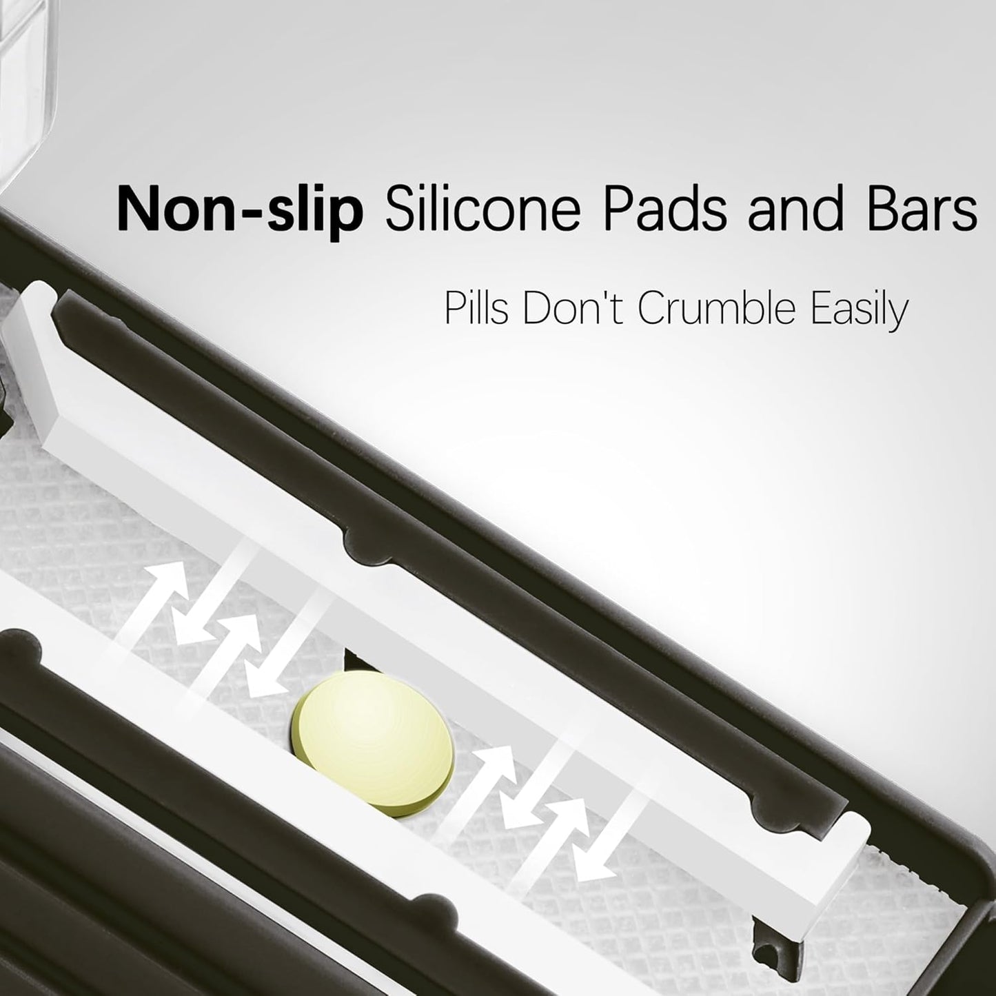 Pill Cutter Splitter for Small and Tiny Pills, Pill Cutter for Small or Large Pills, Pill Splitter for Multiple Pills at a Time with Centering Device and Stainless Steel Blade (Black)