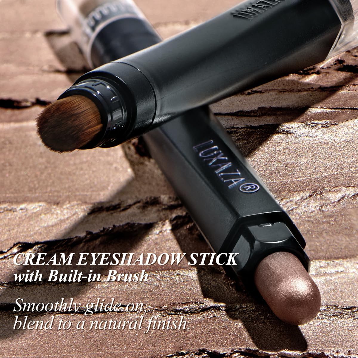 Neutral Eyeshadow Stick Makeup 6PCS Set, Brown Nude Metallic Shimmer Matte Cream Eye Shadow Palette Eyeliner Brightener Pencil Crayon, Halloween Makeup - BROWN CANYON