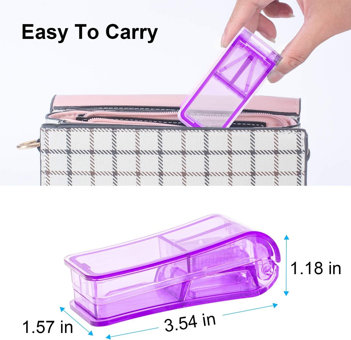 2PCS Pill Cutter, Professional Pill Splitter for Cutting Small Pills or Large Pills in Half
