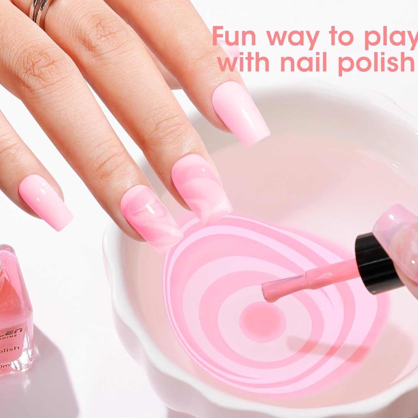 GELLEN Bright Pink Nail Polish, Air Dry Nude Pink Regular Nail Polish for French Manicure Women Home Salon All Seasons, Not UV Gel, TPO Free, Hema Free, Non-toxic