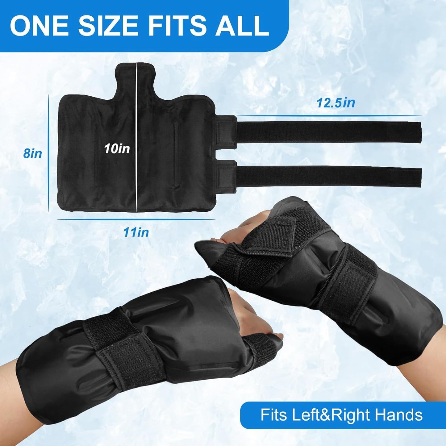 Wrist Ice Pack Wrap, Gel Compression Support, Flexible Hot & Cold Brace for Hand Injuries Reusable, Rheumatoid, Tendinitis, Swelling, Carpal Tunnel, Arthritis, Cold Pack for Pain & Muscle Therapy
