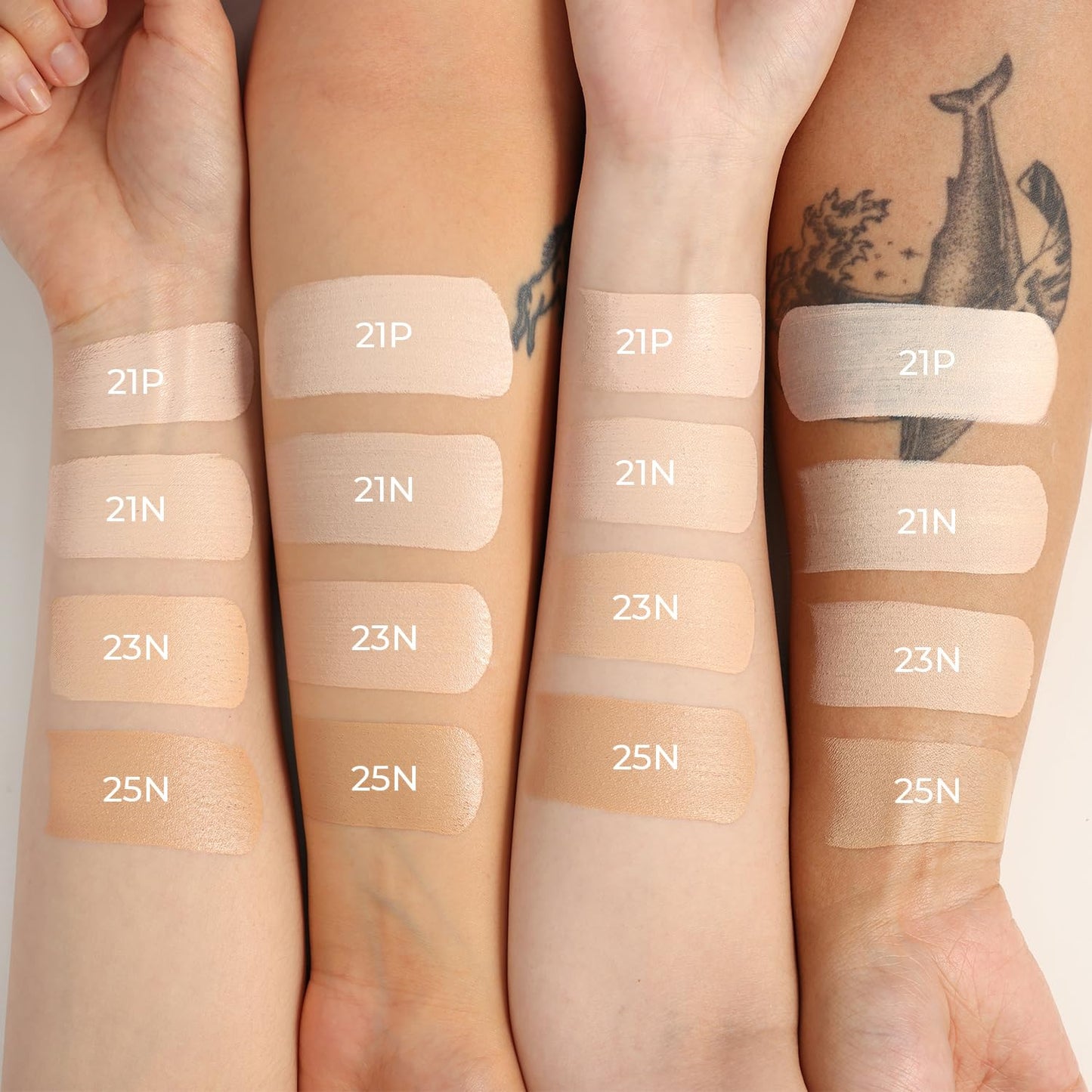 Natural Cover Glow Cushion Foundation | Satin Radiant Finish | Korean Foundation Makeup | Long-Lasting Natural Coverage | for All Skin Types 0.42 oz. (21P Porcelain Ivory)