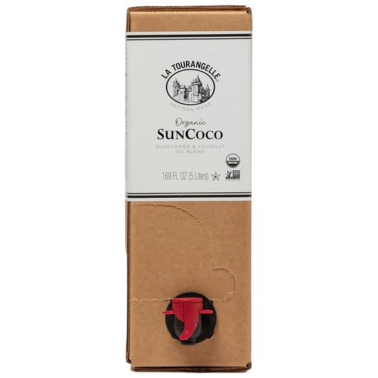 La Tourangelle, Organic Sun Coco Oil, Unique Blend of Organic High-Oleic Sunflower Oil and Organic Refined Coconut Oil, Heat Heat Cooking and DIY Beauty, 169 fl oz