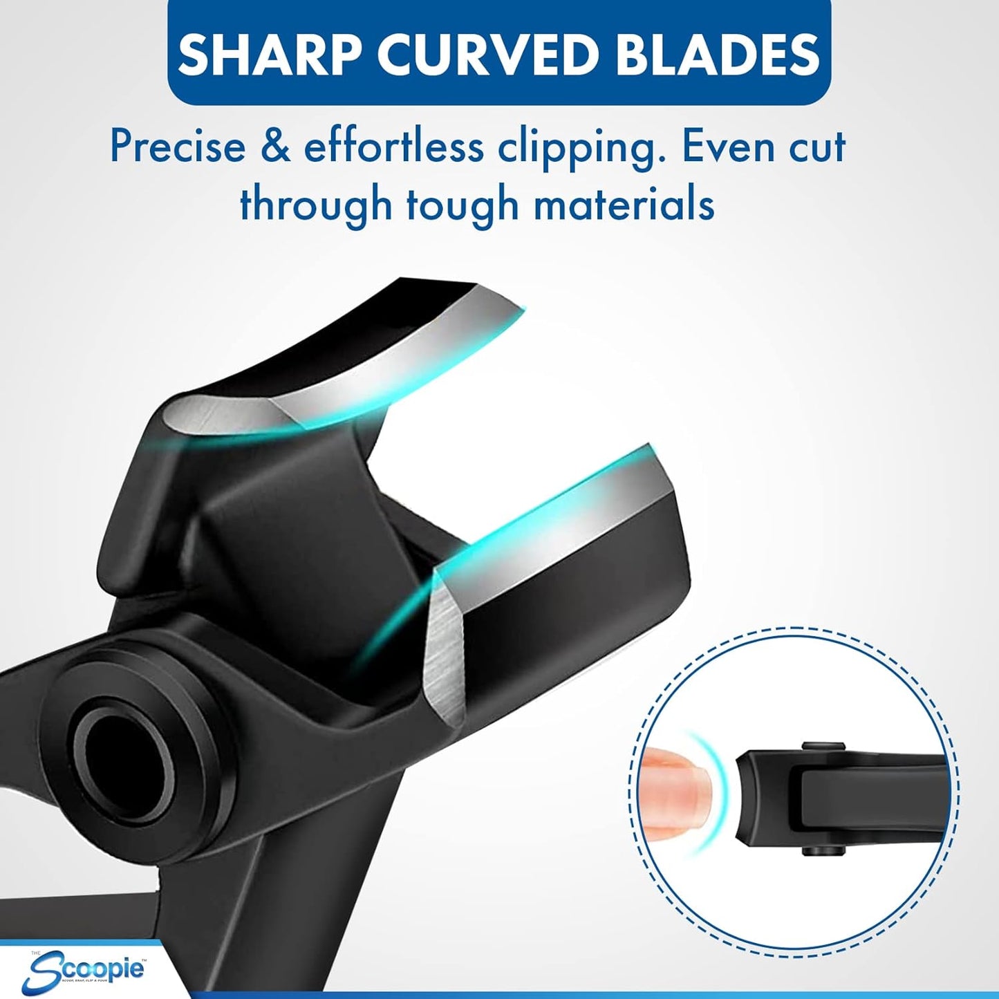 Nail Clippers for Men and Women, Toenail Clippers and Fingernail Clippers, Includes Nano Fiber Nail File (Large, Black), 15mm Wide Jaw Trimming for Adults, Manicure Set and Pedicure Kit