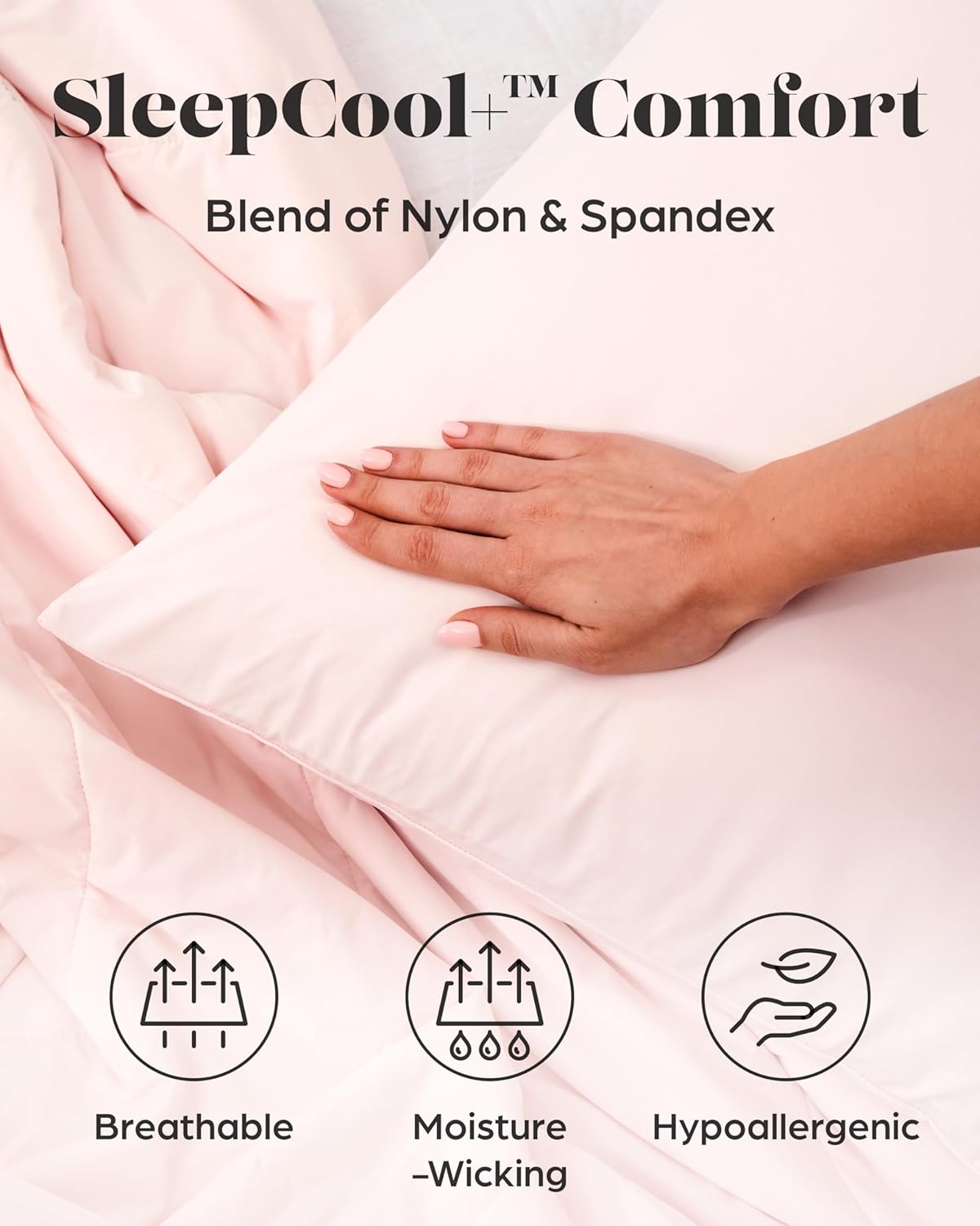 Lavish Comforts® Cooling Pillow Cases for Hot Sleepers – Silk Soft Pillow Case with Zipper, Cool Pillow Case Protector with Zipper – Cool to The Touch Fabric - Pink King Pillow Cases (Set of 2)