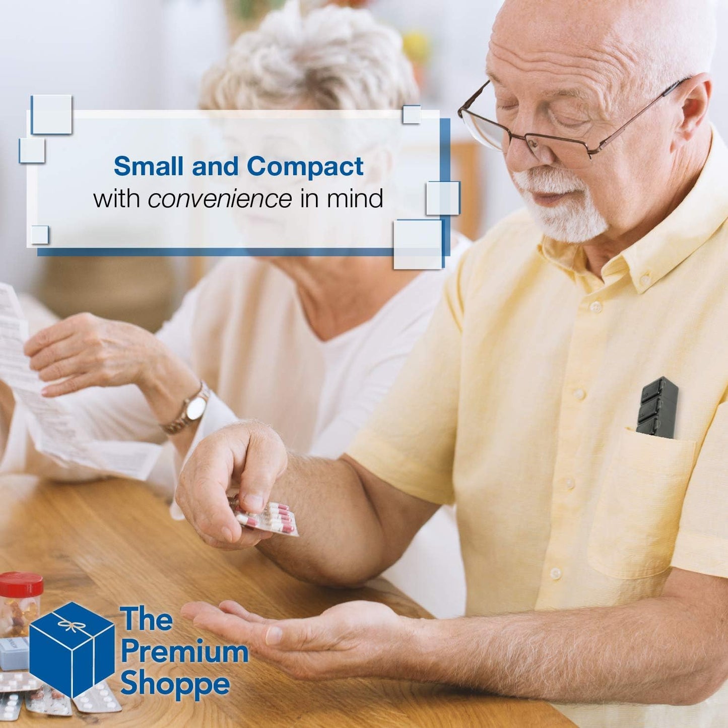 USA Merchant - 7 Day Pill Box Small with Snap Close Lids - Weekly Pill Organizer 4 Times a Day or 28 Day Dispenser - Comes with 4 Separate 7 Day Pill Containers for Vitamins, Supplements, and Medicine