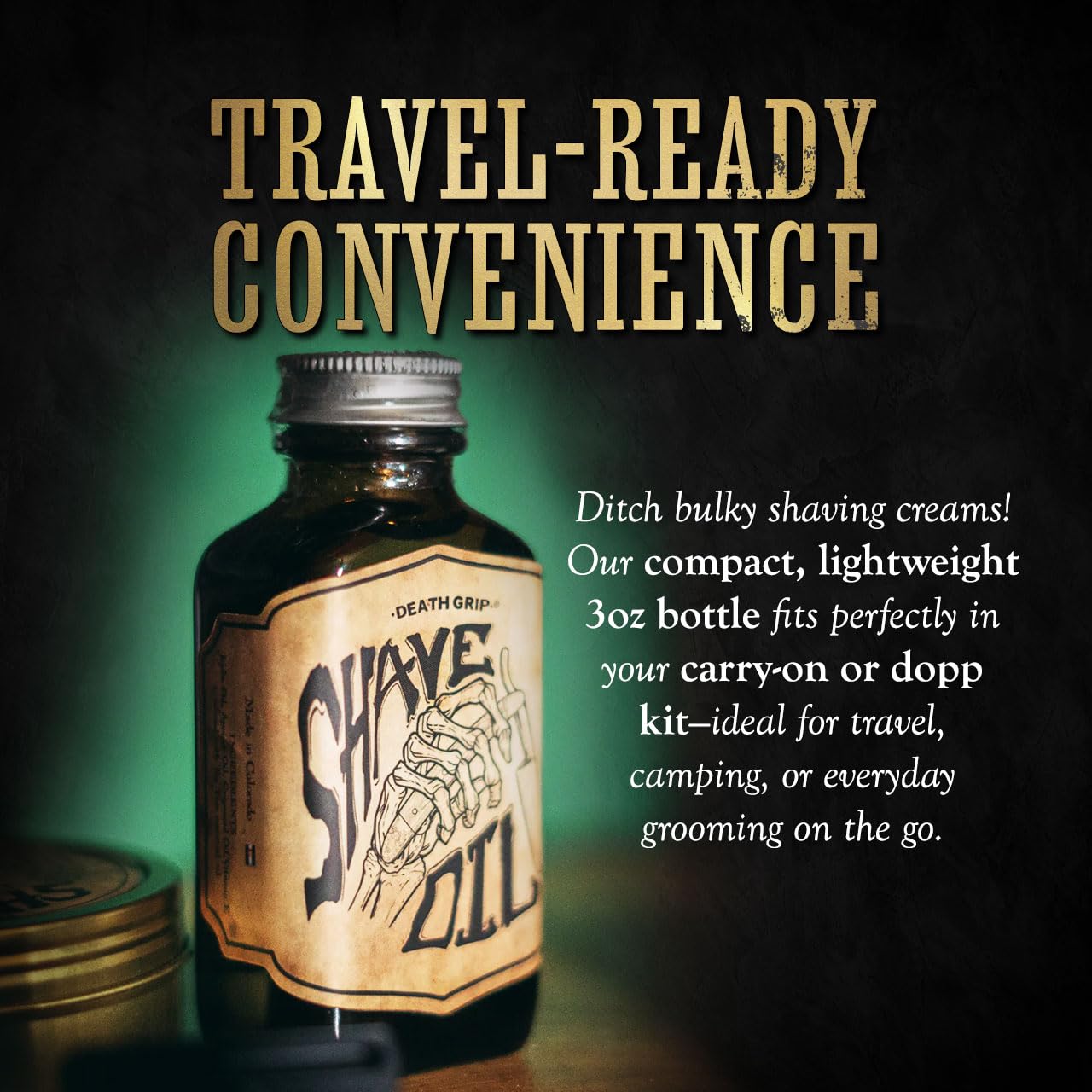 Shave Oil Tea Tree Pre-shave Soften Bristles | For All Natural Razor Glide | Preshave During & AfterShave To Soothe & Soften Skin & Facial Hair by Death Grip | 3oz Bottle | Made In The USA