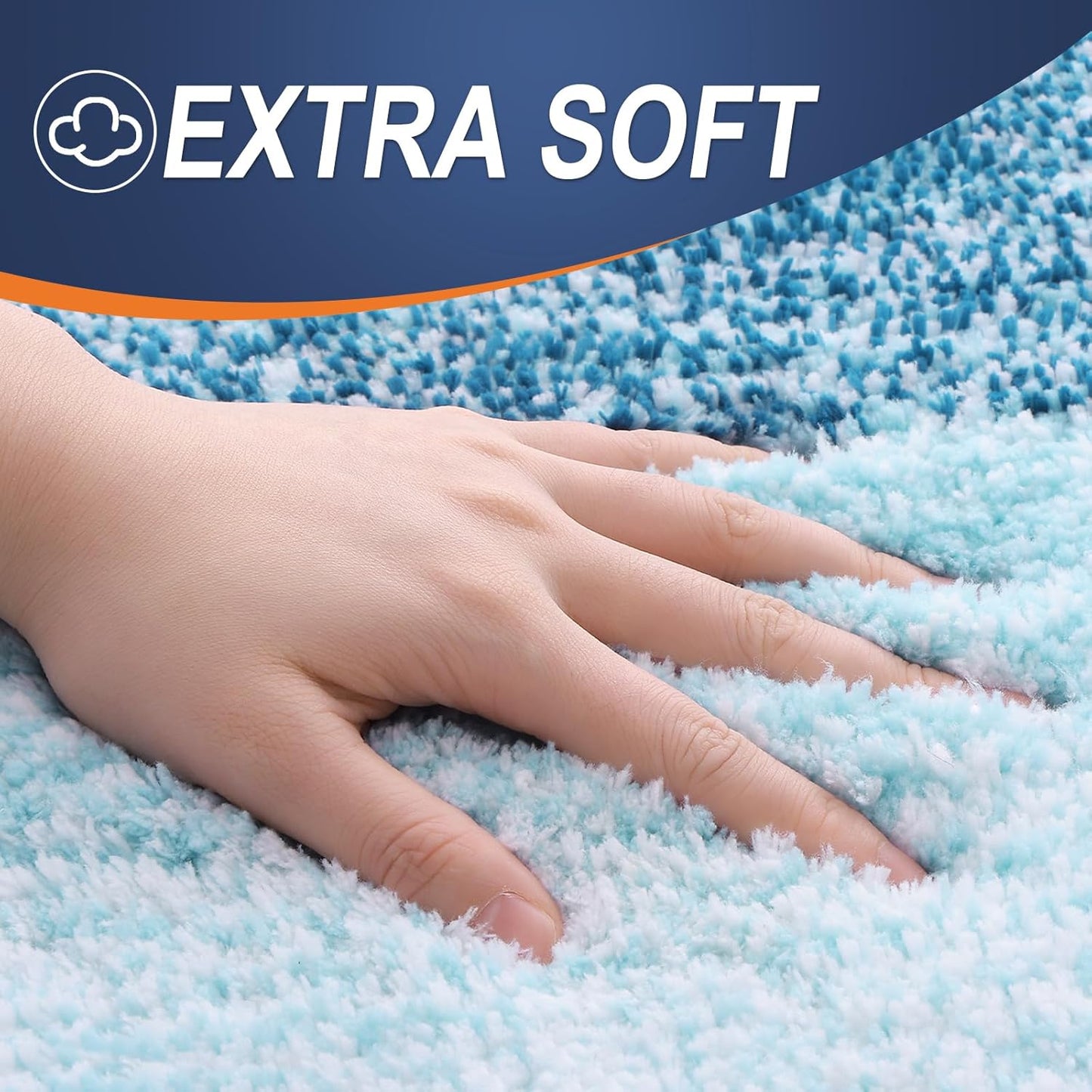 OLANLY Bathroom Runner Rugs 70x24, Extra Soft Absorbent Microfiber Bath Rugs, Rubber Backing, Quick Dry, Washable Bath Mats for Bathroom Floor, Tub and Shower, Home Decor Accessories, Peacock Blue