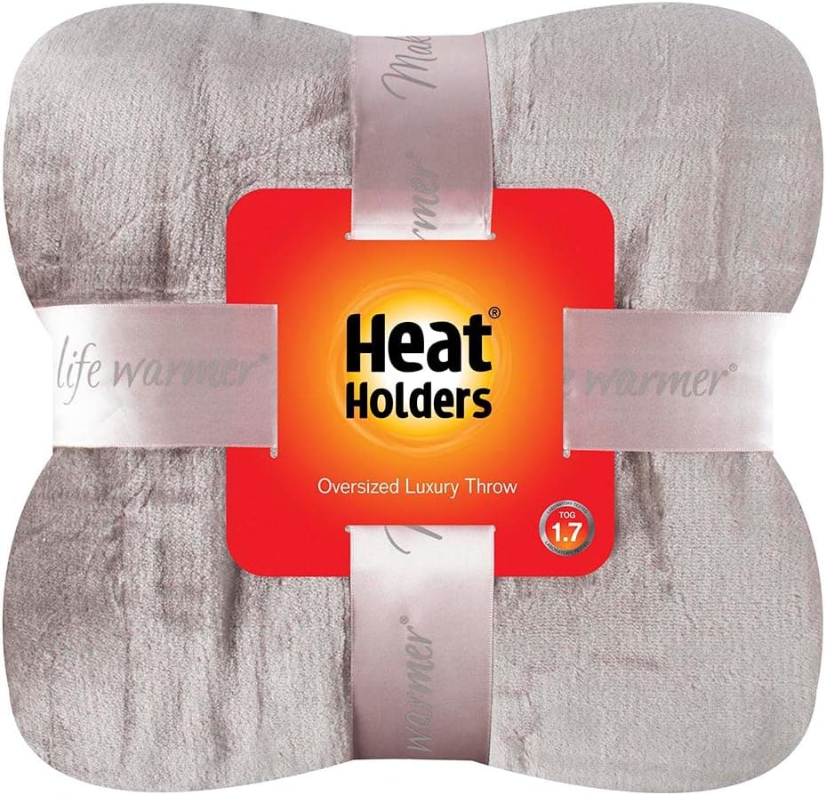 Heat Holders Fleece Throw Blanket for Couch - 300GSM Plush Super Soft Throw Blanket for Bed, Sofa, car & travel - Extra Large Cozy Blankets , Warm Thick Fuzzy, All Season - 50" X 70" - Winter Fawn