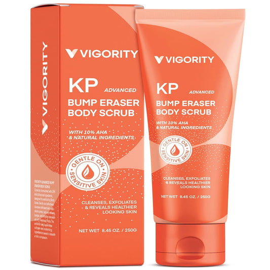 KP Bump Eraser Body Scrub - Keratosis Pilaris Treatment for Strawberry Legs, Chicken Skin - Exfoliating Body Scrub for Women & Men