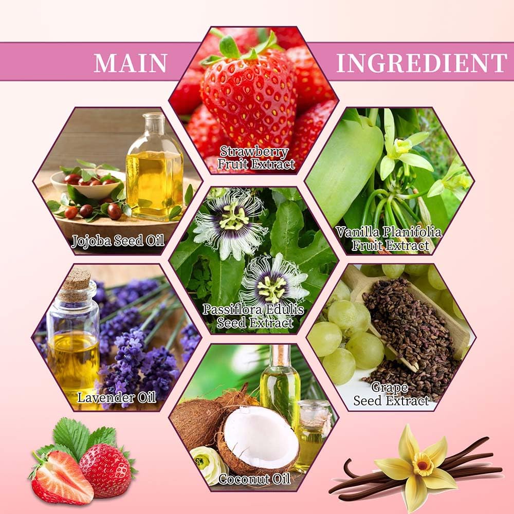 Strawberry Vanilla After Shave Oil, After Serve Oil for Smooth Skin, Moisturizing, Prevent Ingrown Hairs & Dryness, Reduce Ingrown Hairs & Dryness (Strawberry Vanilla, One Size)