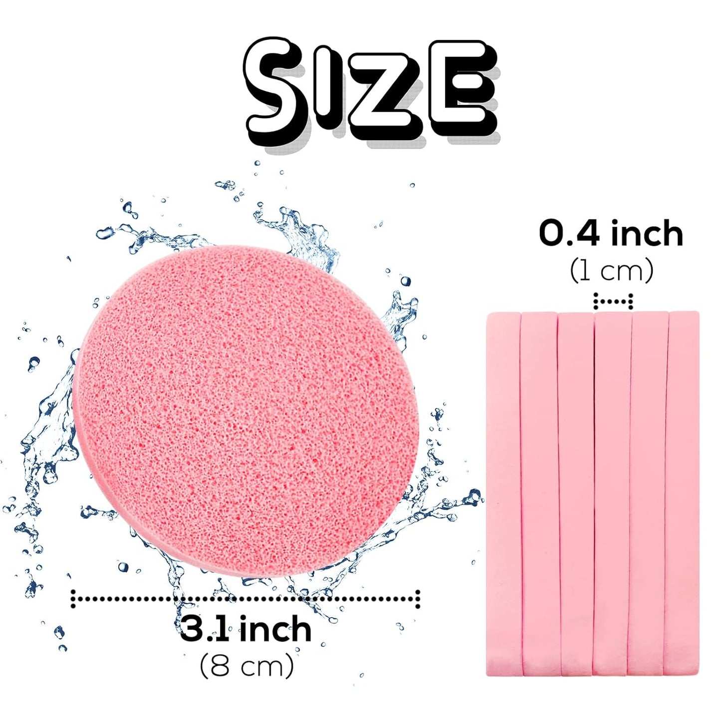 120 Pack Facial Sponge Compressed,Exfoliating Wash Round Face Sponge,Makeup Removal Sponge for Face Cleansing,Women,Girls(Yellow,Pink,Purple)
