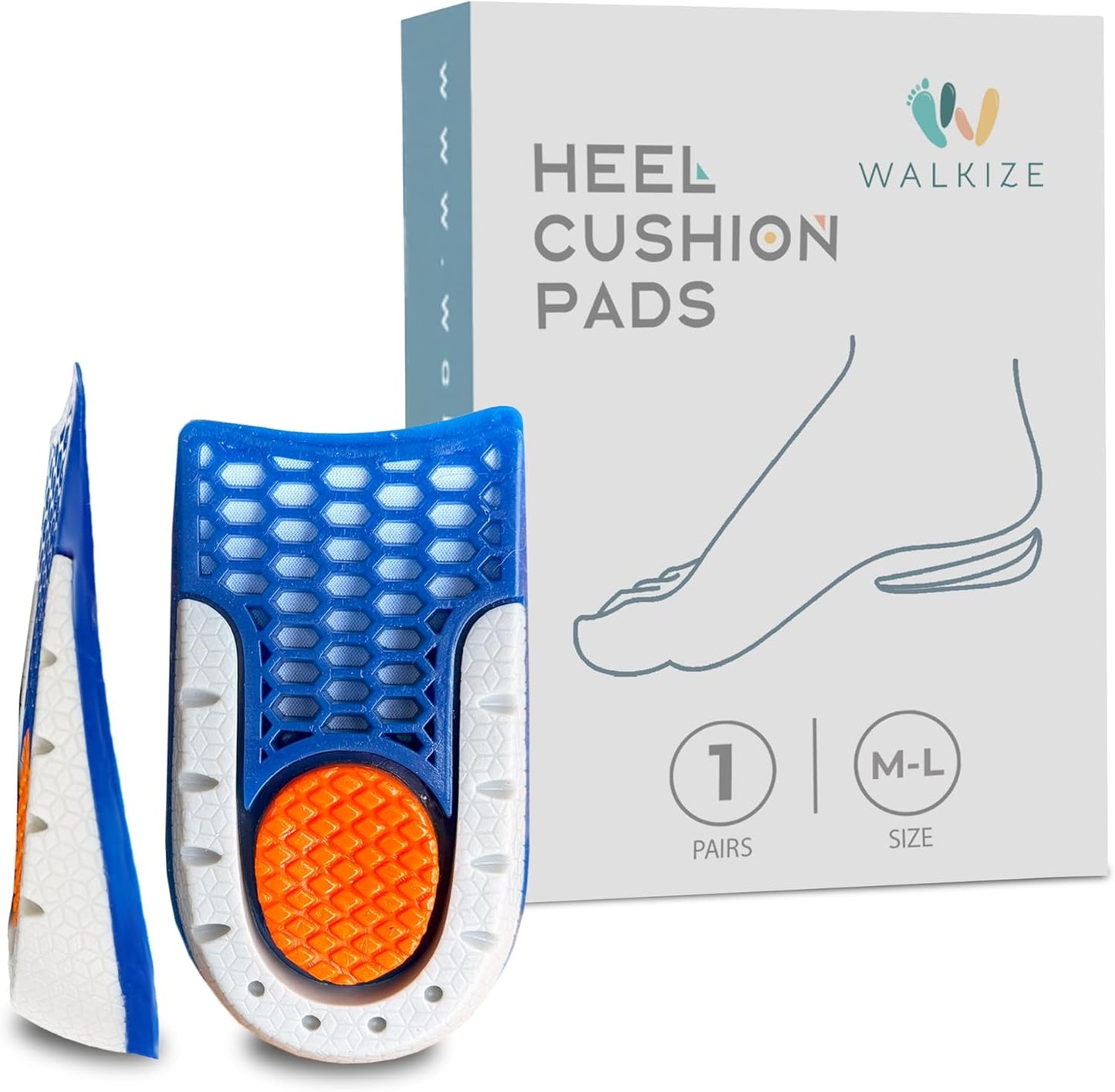 Metatarsal Pads Women | Heel Inserts for Women | Ball of Foot Cushions (2 Pairs Foot Pads) All Day Pain Relief and Comfort One Size Fits Shoe Inserts (Blue, Unisex 2.5cm)