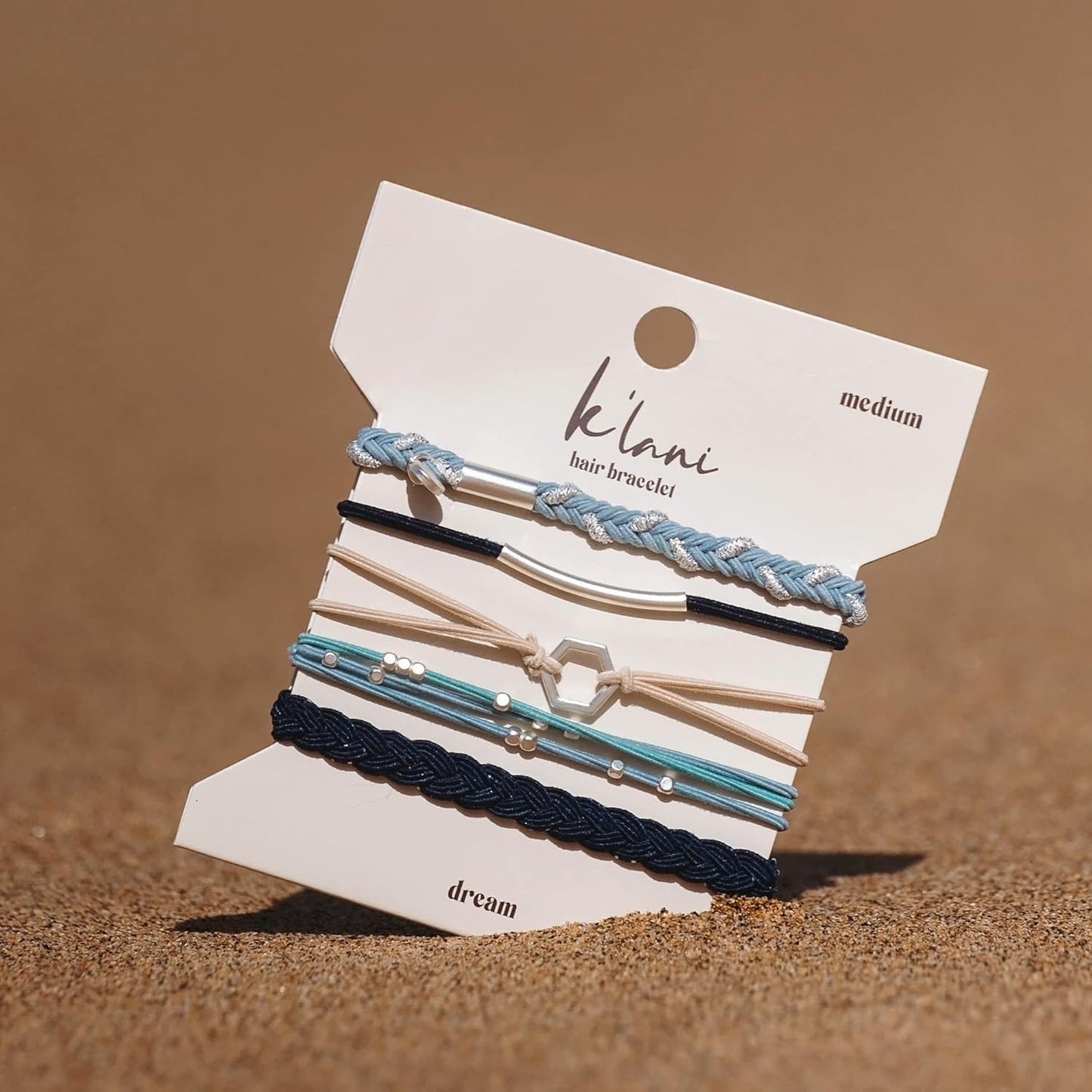 K’lani - Boho Friendship Hair Tie Bracelets for Women | 2-in-1 Bracelets | Inspires Relaxation & Big Dreams | Ideal Gifts for Women | Set of 5, Medium