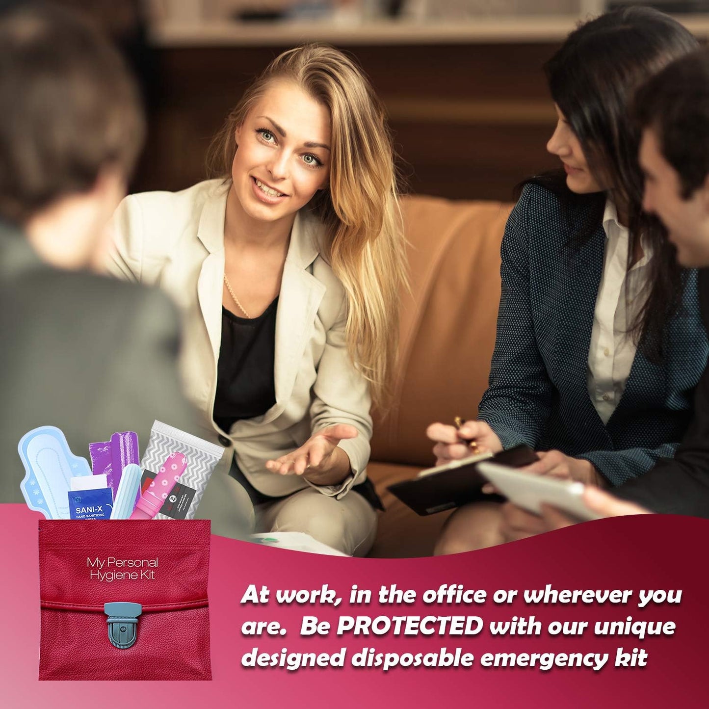 Light Rose Style Menstrual Kit All-in-One 60 Pack | Convenience on The Go | Period Kit Pack for Travelling, Tweens & Teenagers or just When You’re Out | Individually Wrapped Feminine Hygiene Product