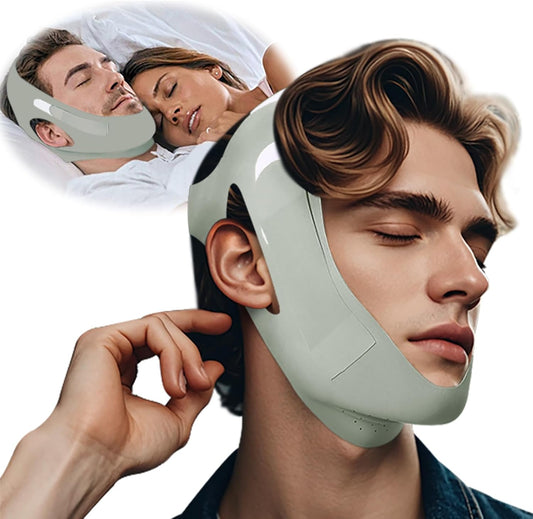 2-Pack Unisex Chin Strap for Snoring | Adjustable, Breathable & Skin-Friendly, Universal Fit Anti-Snore Set for Couples & Sleepers