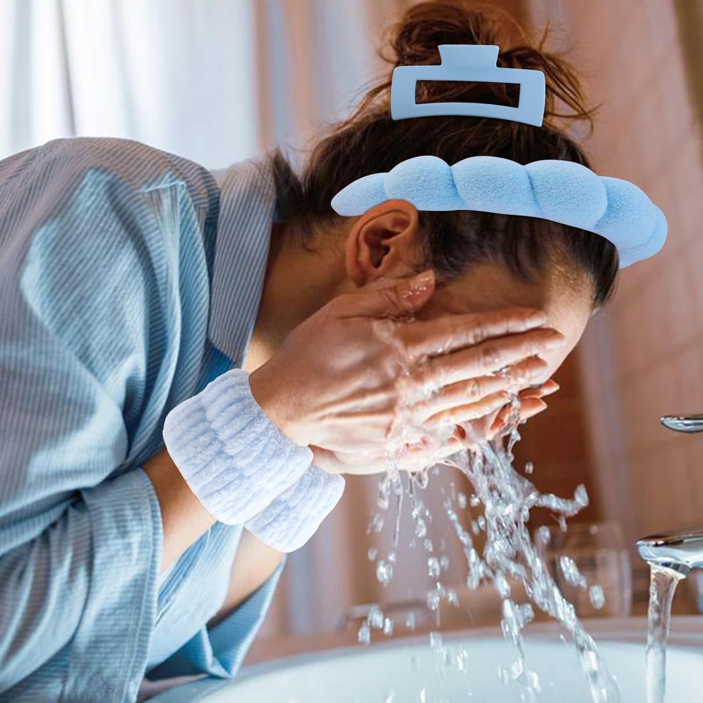 Chanaco Skincare Headband, Makeup Headband for Face Washing, Hair Clips, Trendy Gifts for Teen Girls