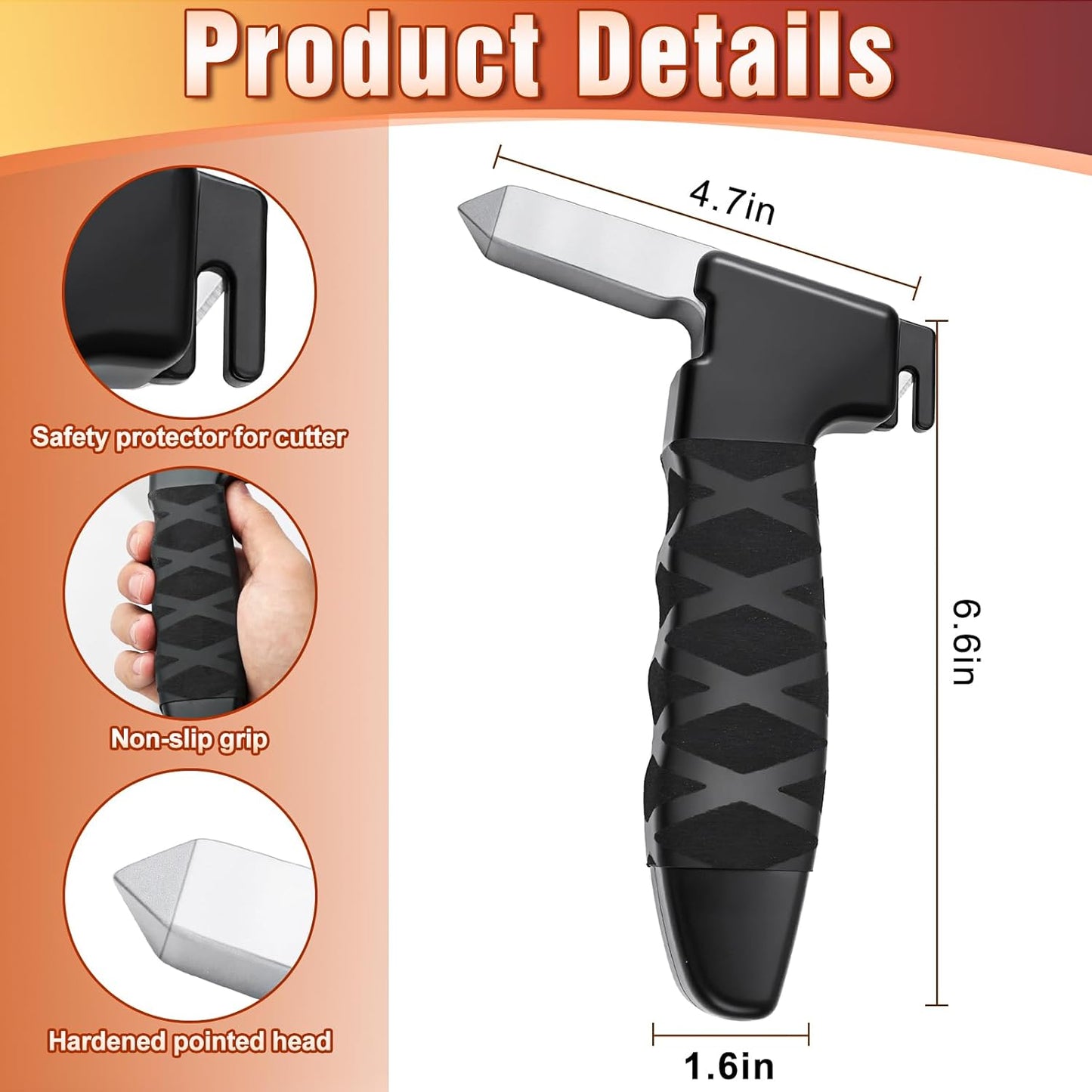 Car Door Handle for Elderly, 2-Pack Dual Side Mobility Aid - Vehicle Support Handle Assist for Seniors, Handicap Standing Safety Help