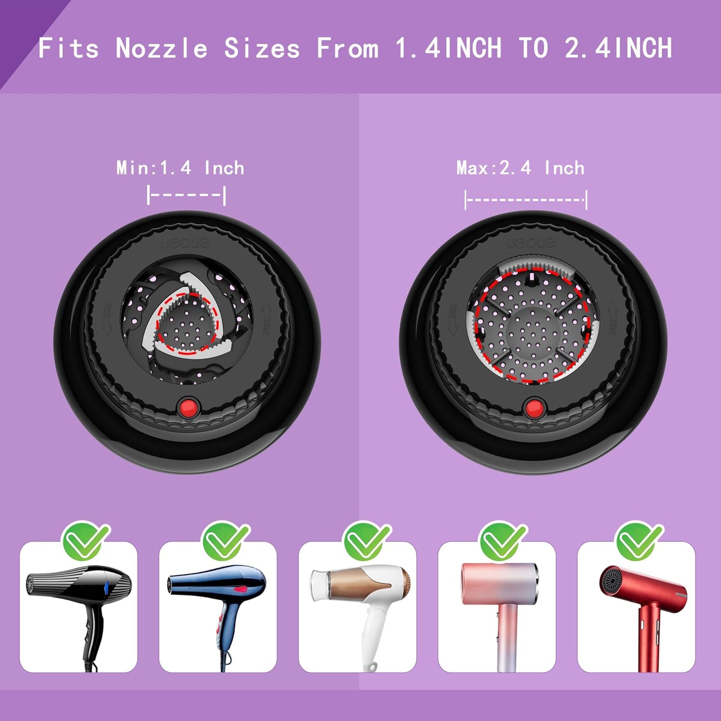 Universal Curly Hair Diffuser,for Curly and Natural Wavy Hairr (Yellow)