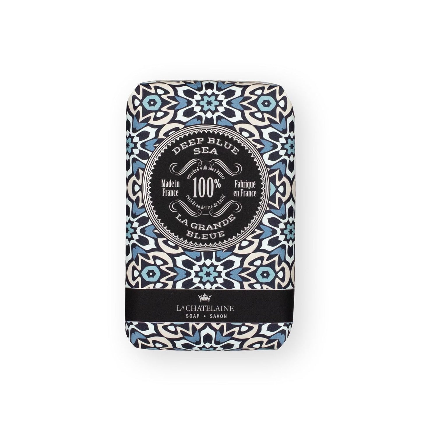 La Chatelaine Soap Supply Tin Gift Set |Unisex, Men, Women| Plant-based shea butter bar soaps | Made in France | Natural and Organic | Large soap bars | Set of 6, 8.8 oz./250g bars - Red Mosaic