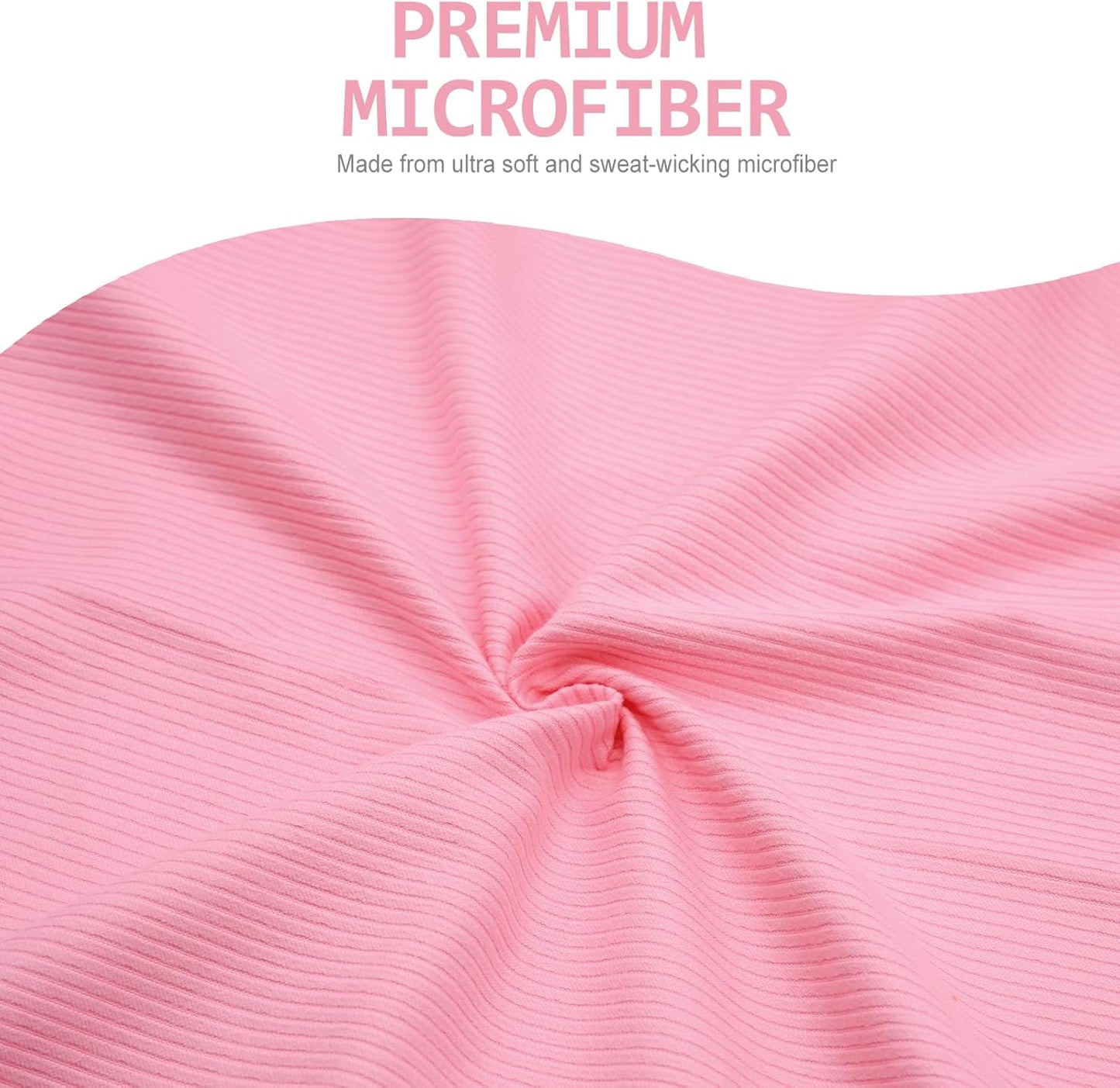 Eunzel Quick Dry Camping Towel, Microfibre Ribbed Towel Travel Towel 3 Sizes 1 Pack Fast Drying Towel Set for Camping, Beach, Gym, Sports, Yoga & Swimming Pool, Pink