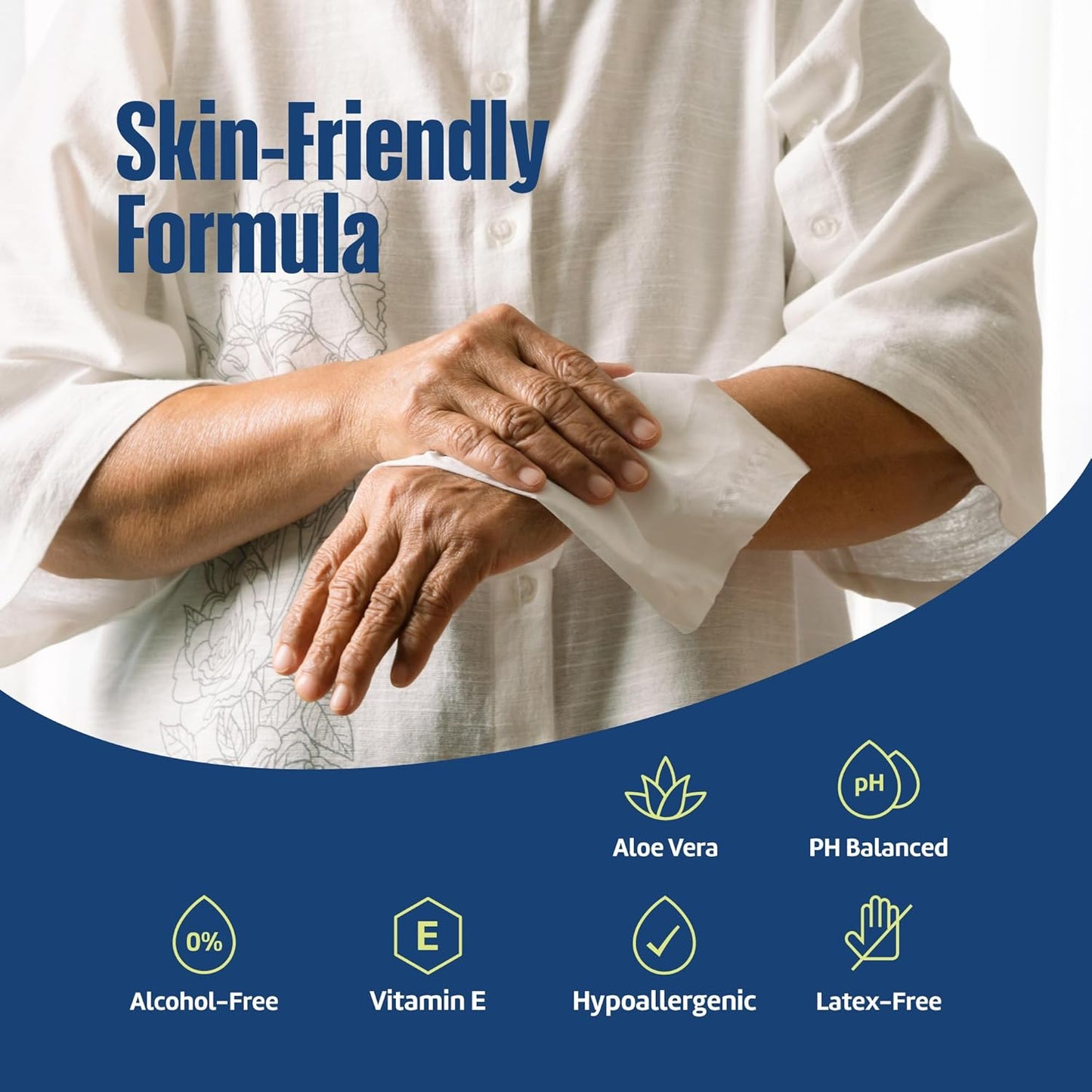 Adult Wipes Extra Large - Thicker Disposable Washcloths for Elderly Care & Shower Alternative - Fragrance-Free with Flip-To (8 Pack XXL)