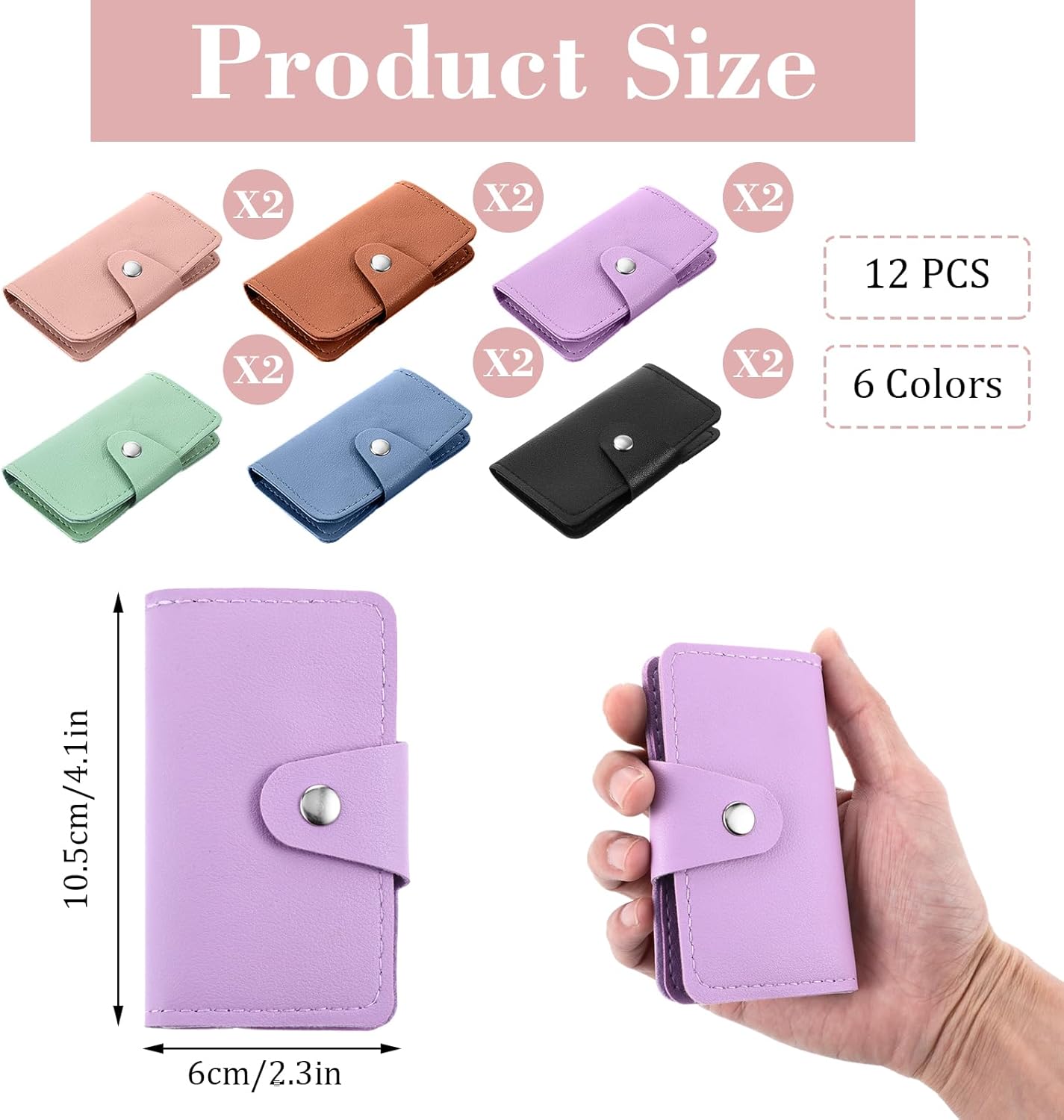 12 Sets Manicure Set, 7 in 1 Stainless Steel Nail Care Kit, Sturdy Manicure Tool Kits with Travel Case, Nail Grooming Kit Gift, for Men and Women(6 Colors)