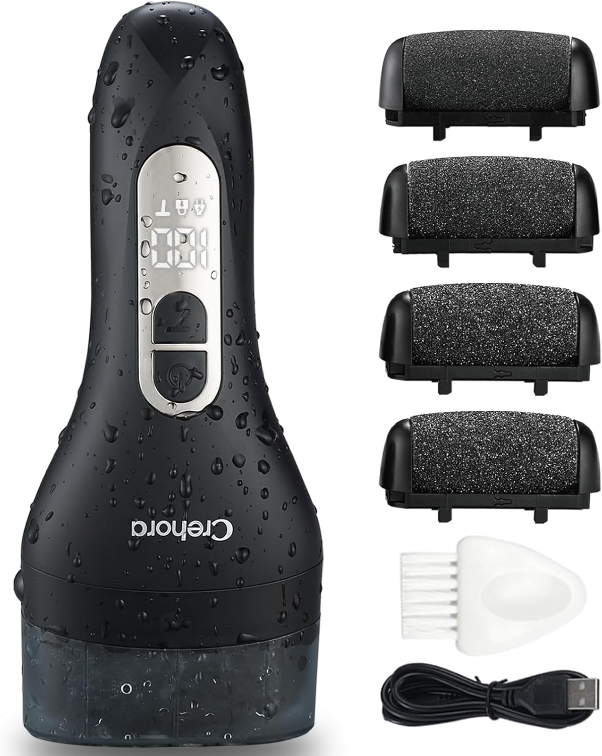 Rechargeable Electric Foot Callus Remover - Waterproof Pedicure Tool for Hard, Cracked, Dry Skin