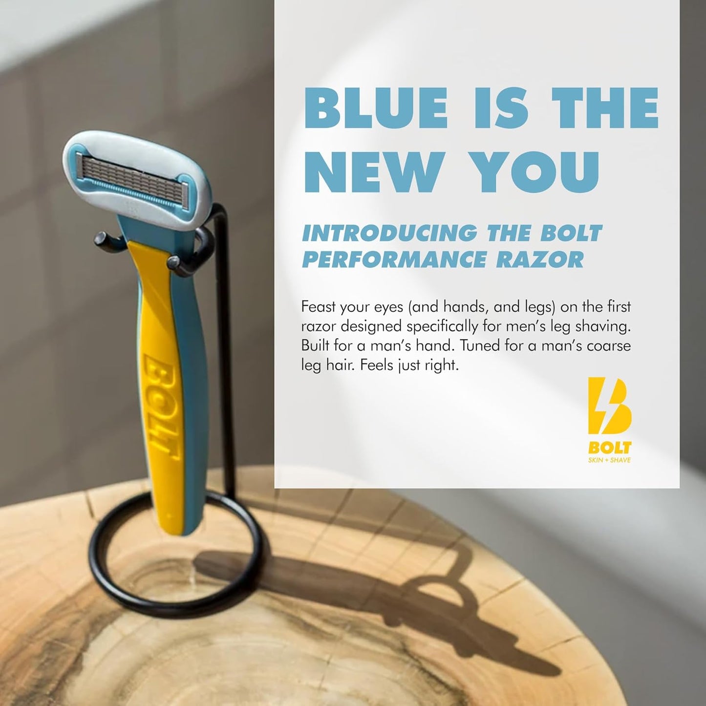 Get Smooth Bundle for Men - Shaving Kit for Legs, Head, Chest & Arms - Includes Razor, Shave Butter and 3 Refill Cartridges