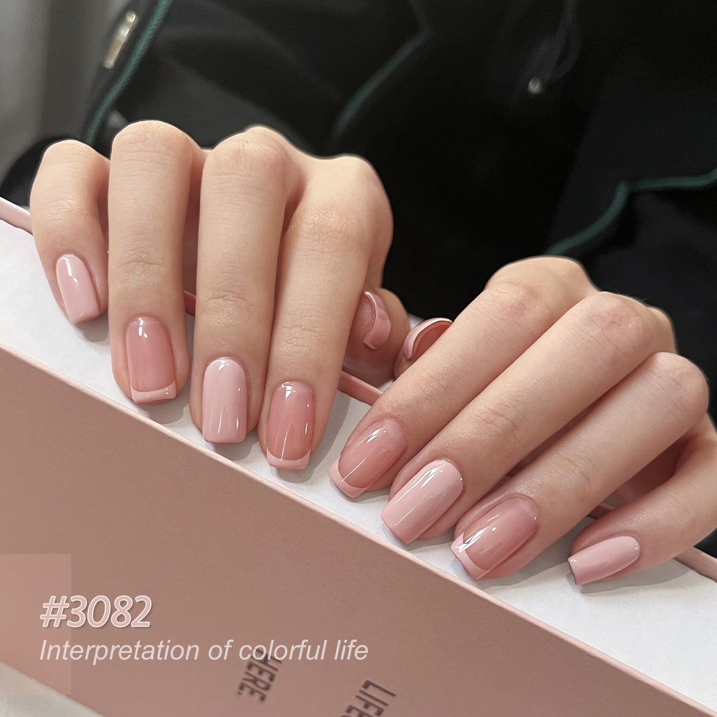 GAOY Macaron Nail Gel Polish Set Including Peach Pink Nude Shades, Sweet Minimalist Creamy Colors, Opaque Long Lasting Gel for Home & Salon Manicure