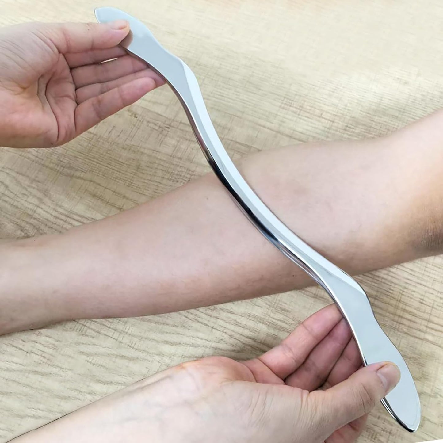 BYYDDIY Stainless Steel Gua Sha Muscle Scraper Scraping Massage Tool,IASTM Tools, Great Soft Tissue Physical Therapy Used for Back, Legs, Arms,Neck (L-bar)