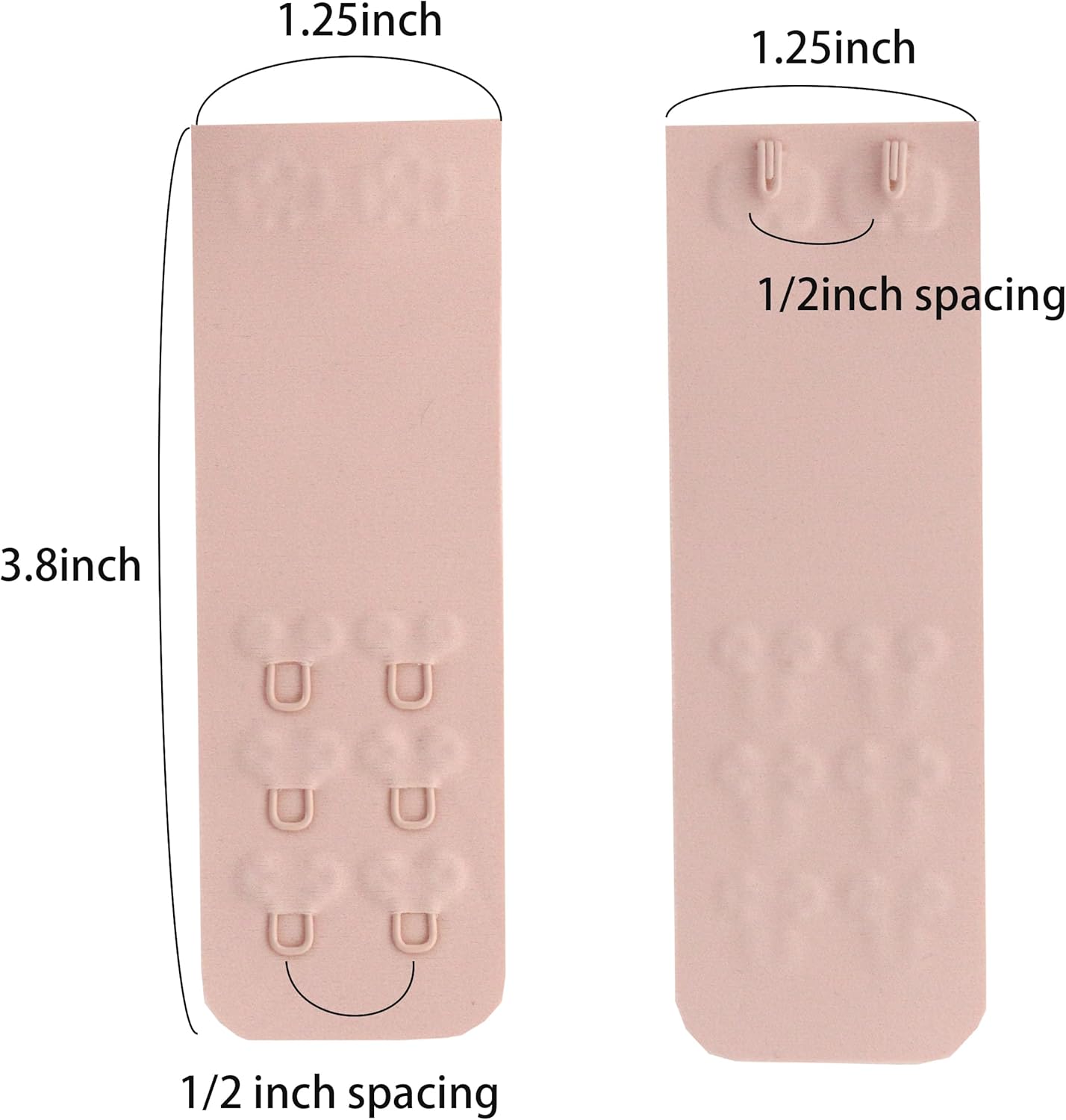 SAMGU Women's Soft Bra Extender 2 Hook / 3 Hooks / 4 Hooks Seamless Comfortable Bra Strap Extender Extension