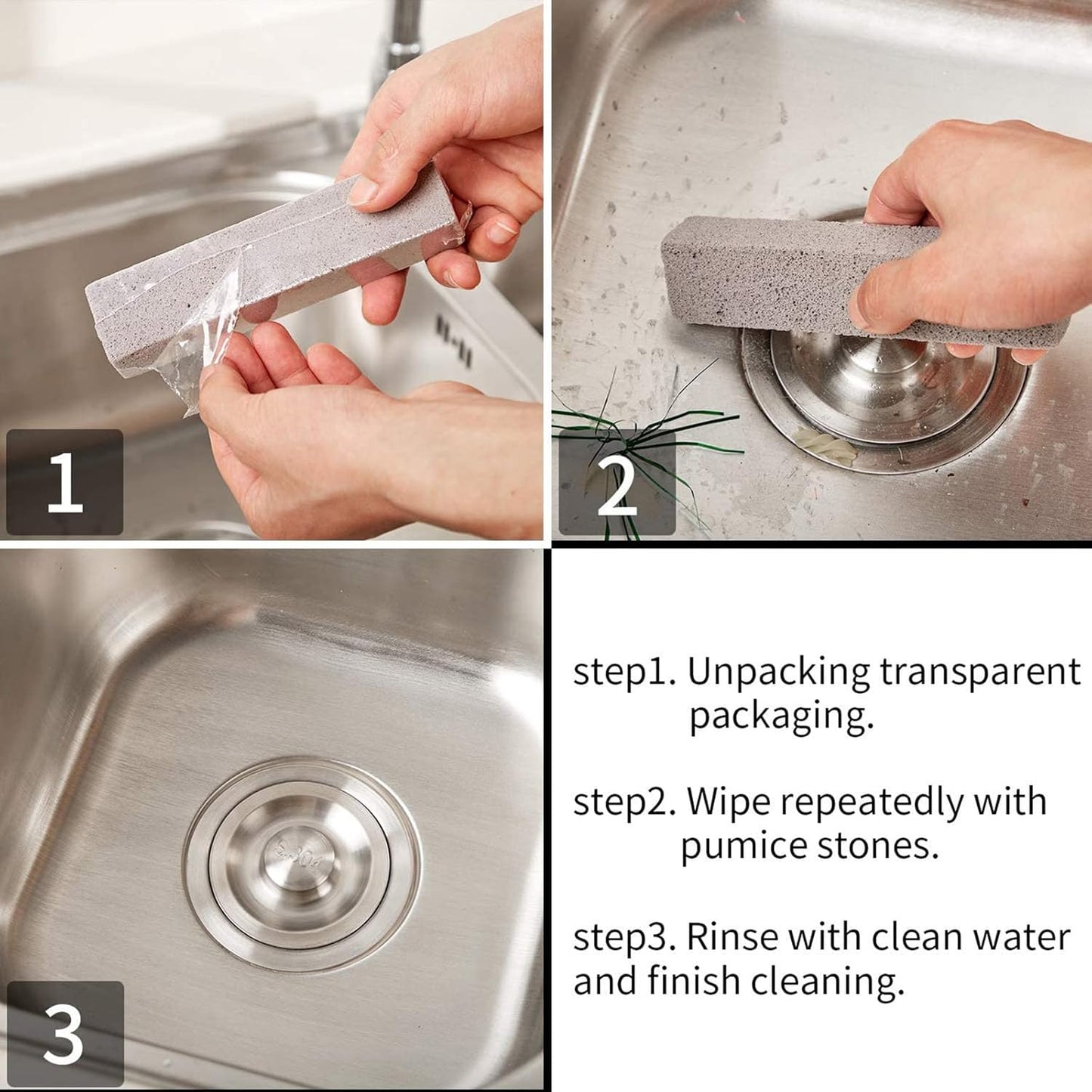 Chinco 20 Packs Pumice Stone for Cleaning, Scouring Pad Removing Stain Grime Without Leaving Scratches for Kitchen Oven Stove Home Bathroom Toilet Pool House Cleaning Supplies