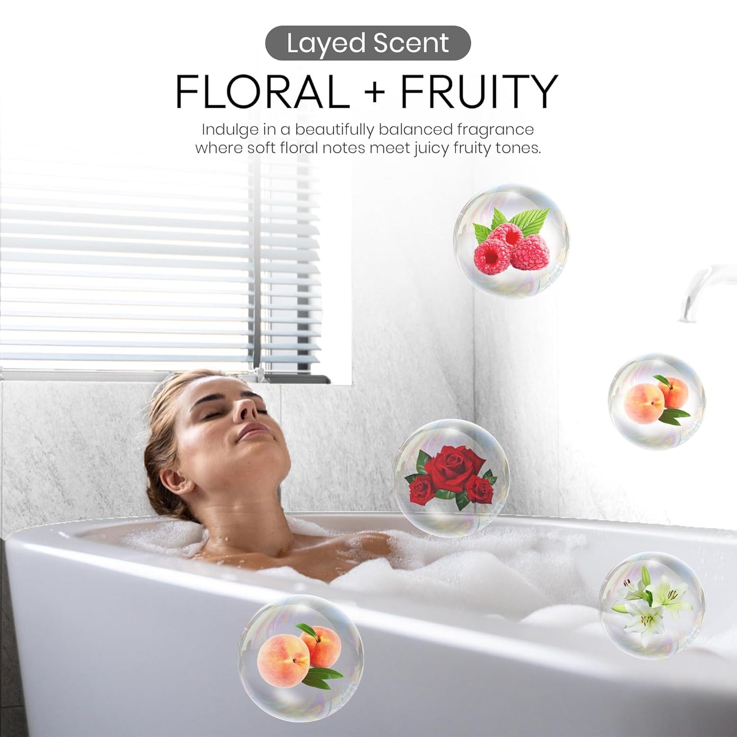 Botanist Shea Butter Body Wash for Women & Men, Foaming Body Wash for Sensitive Skin with Coconut Oil & Almond Extract, Sulfate & Paraben Free Whipped BODY WASH from Japan 15.2 Fl Oz LILY & RASPBERYY