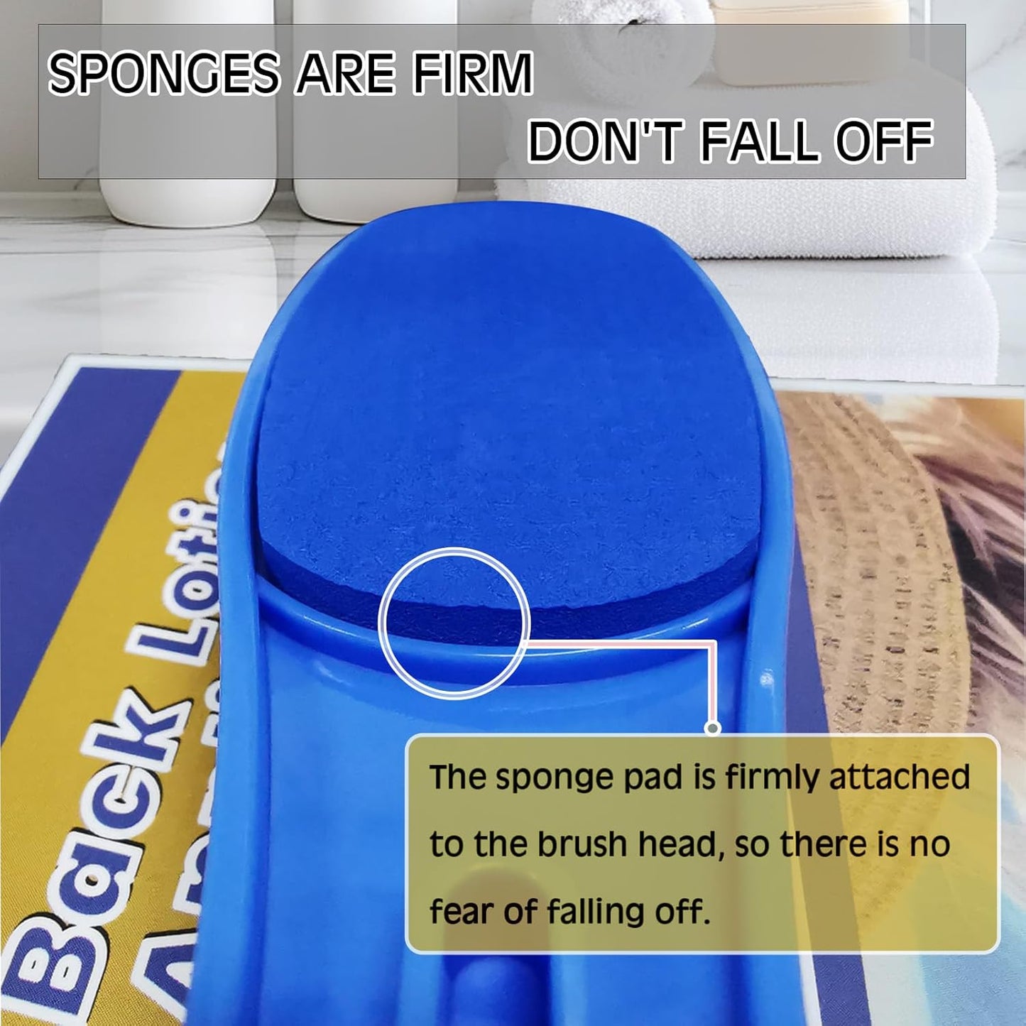 SFFTCYY&ZGTJ Lotion applicator for Back,back lotion applicator,back scratcher for women,gifts for seniors,tanning mit,back washer,applicator pads,back tanning applicator,manitas para rascar la espalda