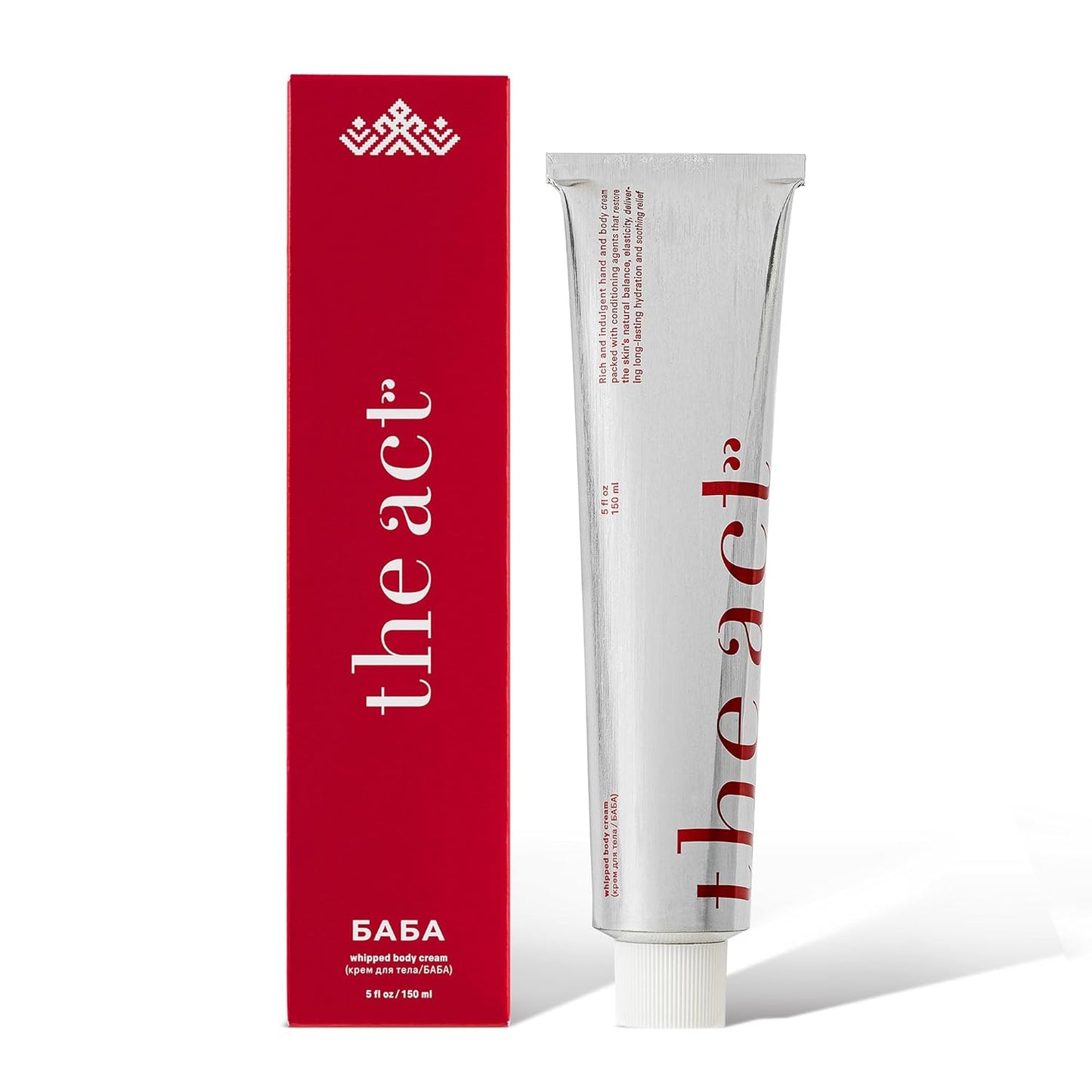 The Act BABA Whipped Body Cream – Deep Moisturizing Natural Shea Butter Hand & Body Lotion for Women & Men, Soothes Dry Skin, Nourishes & Restores, Gift for Sensitive Skin, 5 Fl Oz