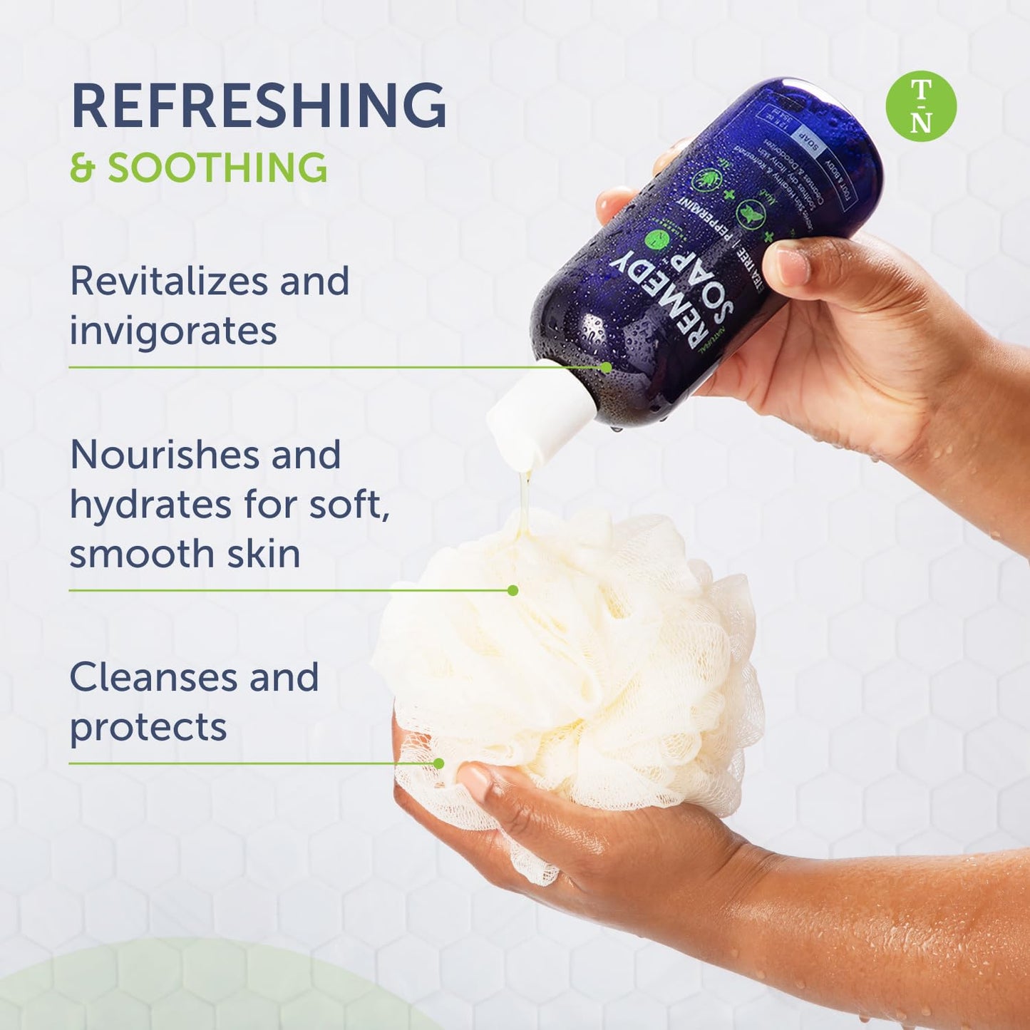 Truremedy Naturals 12oz Tea Tree Oil Body Wash - Pack of 2 - Tea Tree Soap with Aloe and Peppermint Oil - Moisturizing Foot Wash - Suitable for All Skin Types