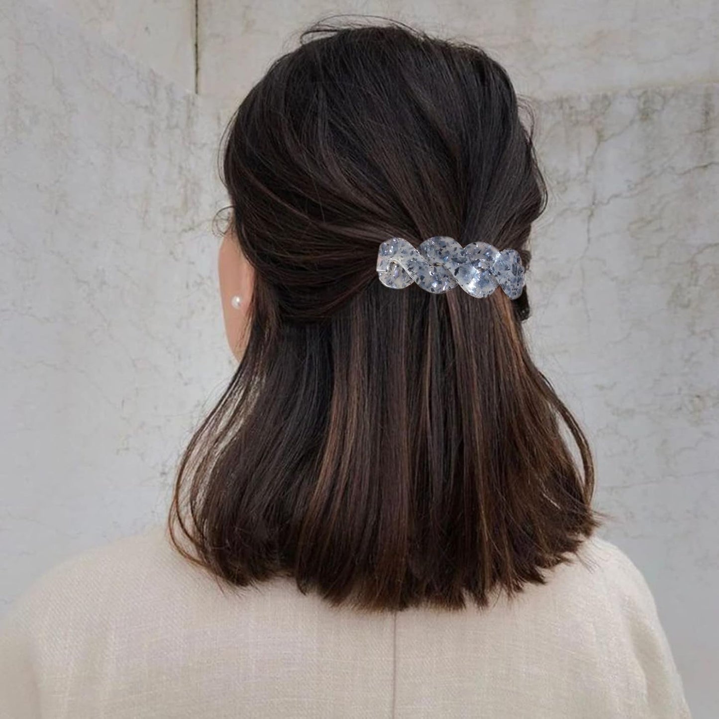 Hair Barrettes For Women - 3Pcs Large Barrettes for Thick Hair French Design with Beautiful Lines Elegant and Stylish - Perfect Hair Accessories for Thick Hair (multiple colors9)