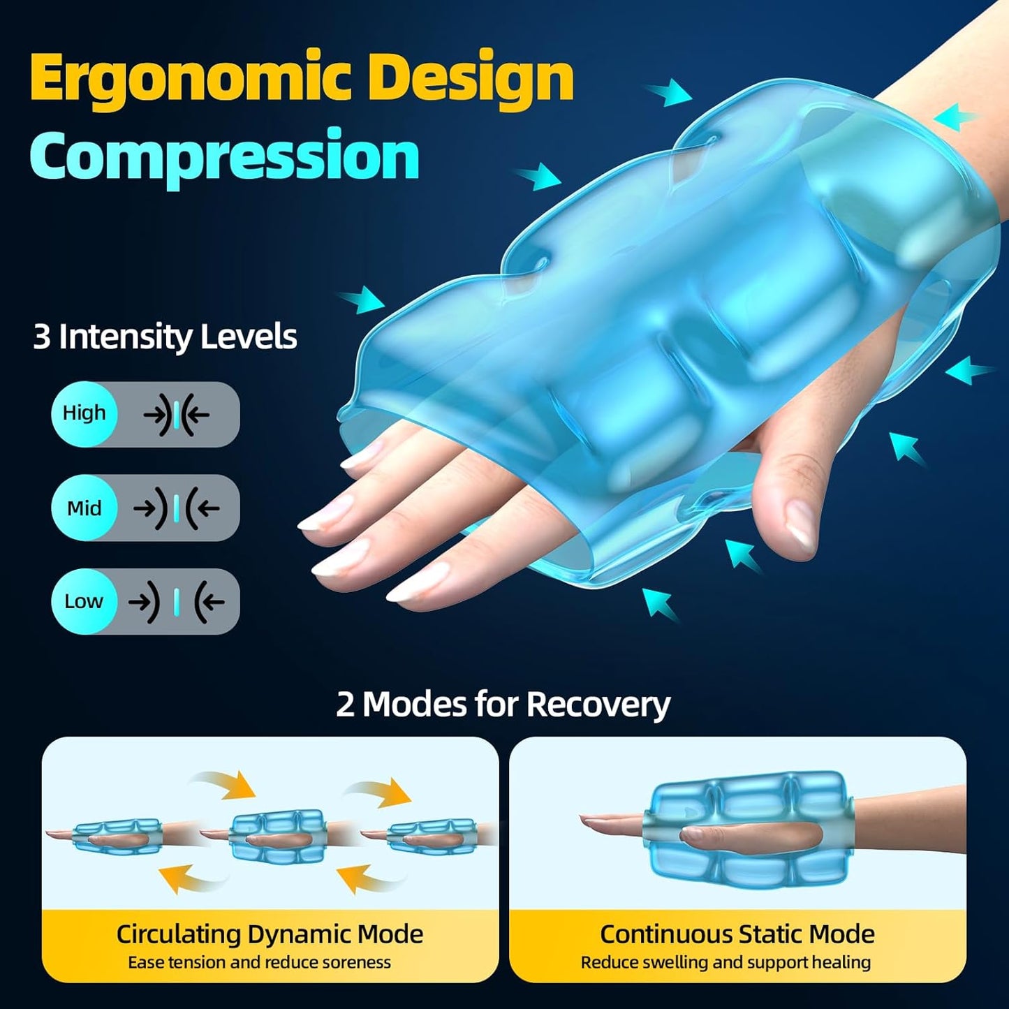 Comfytemp Auto Compression Wrist Ice Pack Wrap for Carpal Tunnel Relief, Reusable Gel Hot Cold Therapy Hand Brace Ice Pack for Injuries, Tendonitis, Arthritis, Wrist Hand Pain, Recovery for Women