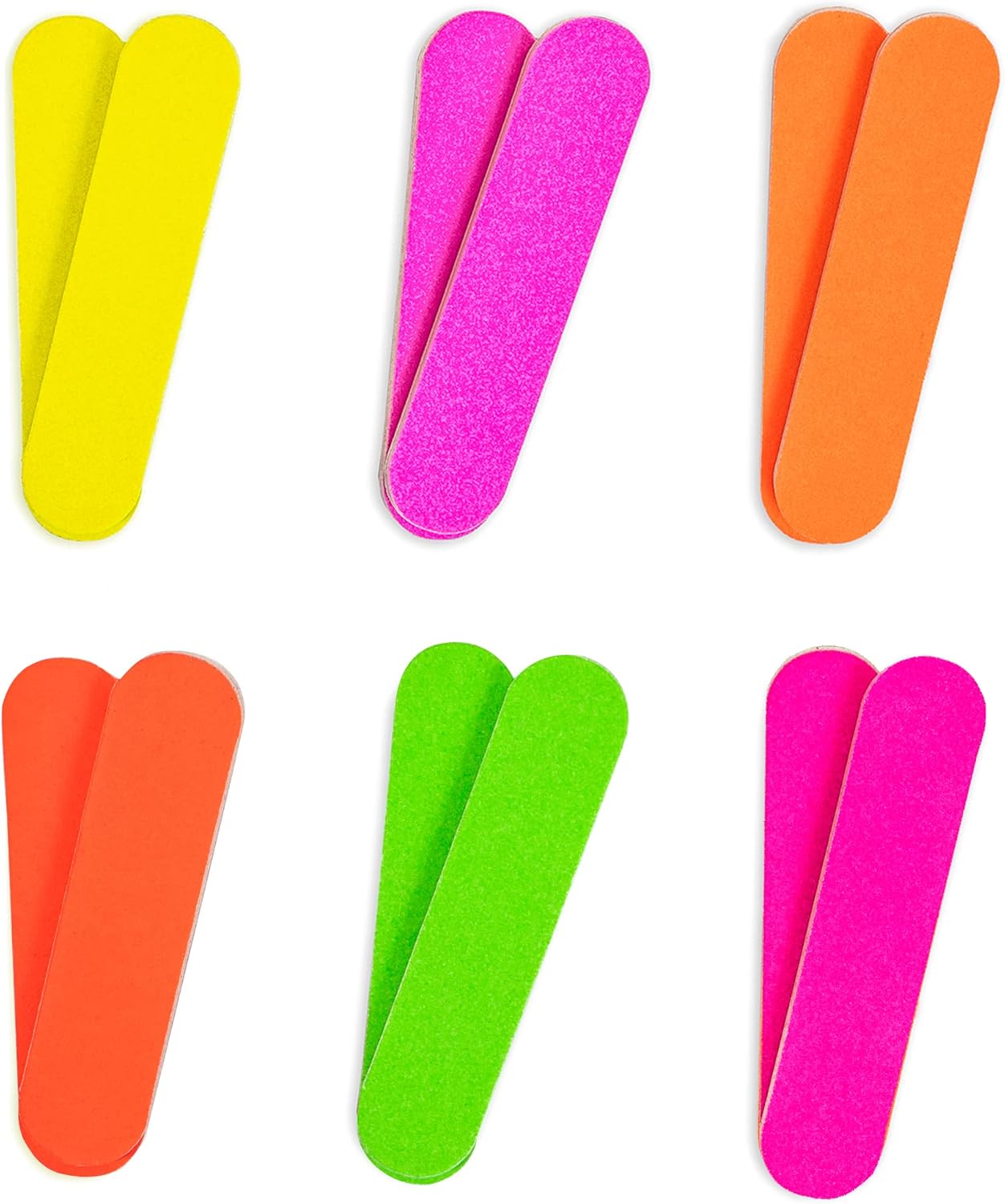 Colorful Neon Girly Mini Emery Board Nail Files (1 Dozen) ZMOI