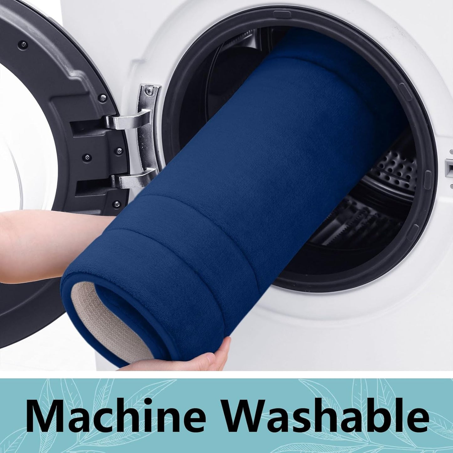 Arotive Memory Foam Bathroom Rug Mat 30x20, Ultra Soft and Absorbent Bath Mat, Machine Wash Dry, Comfortable Bath Rug Carpet for Bathroom Floor, Tub and Shower, Navy