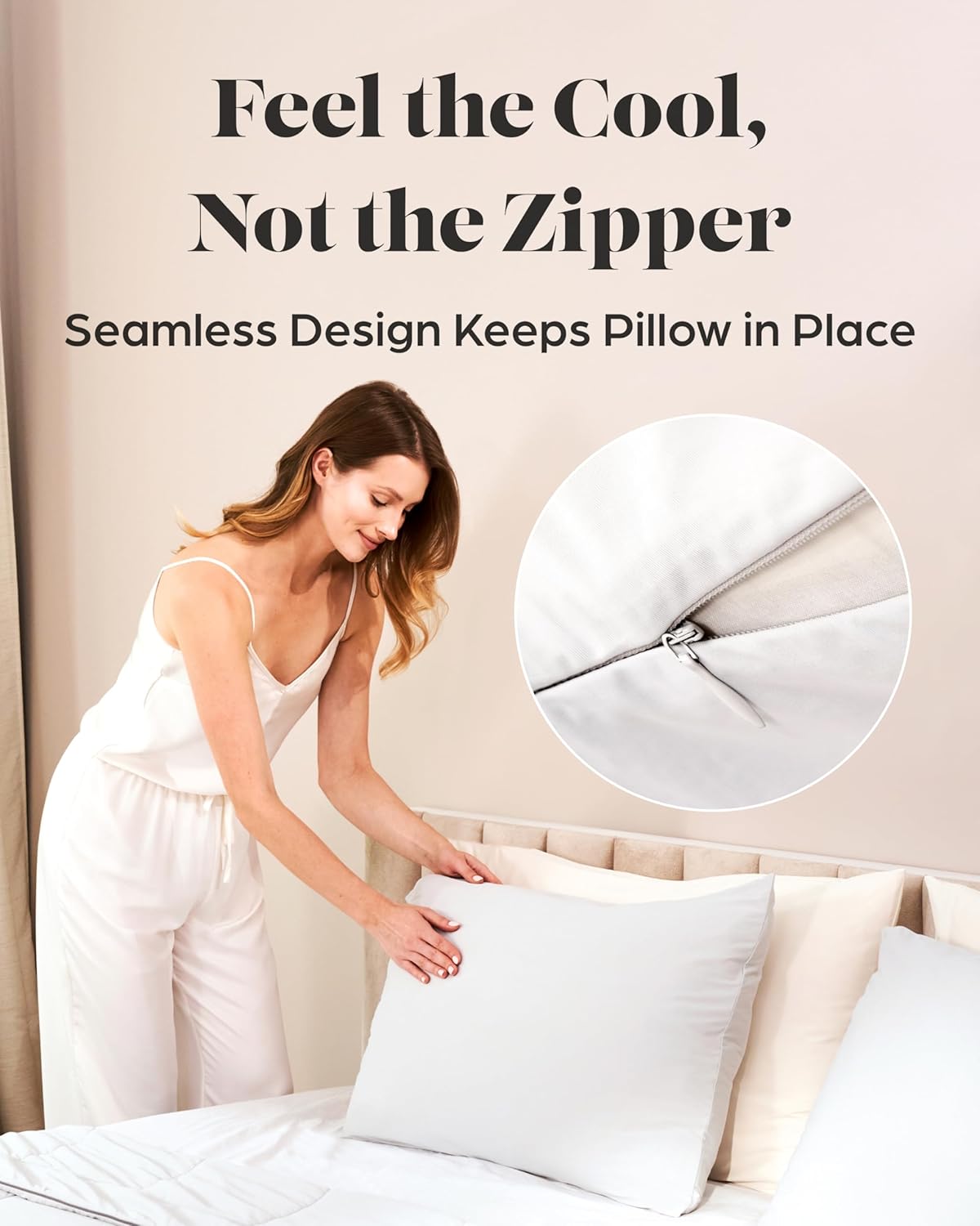 Lavish Comforts® Cooling Pillow Cases for Hot Sleepers – Cool, Ultra-Soft Pillow Cases for Acne & Frizz, Anti Acne Pillow Case, Antimicrobial, Alternative Silk Pillow Cases– Queen Gray Set of 2