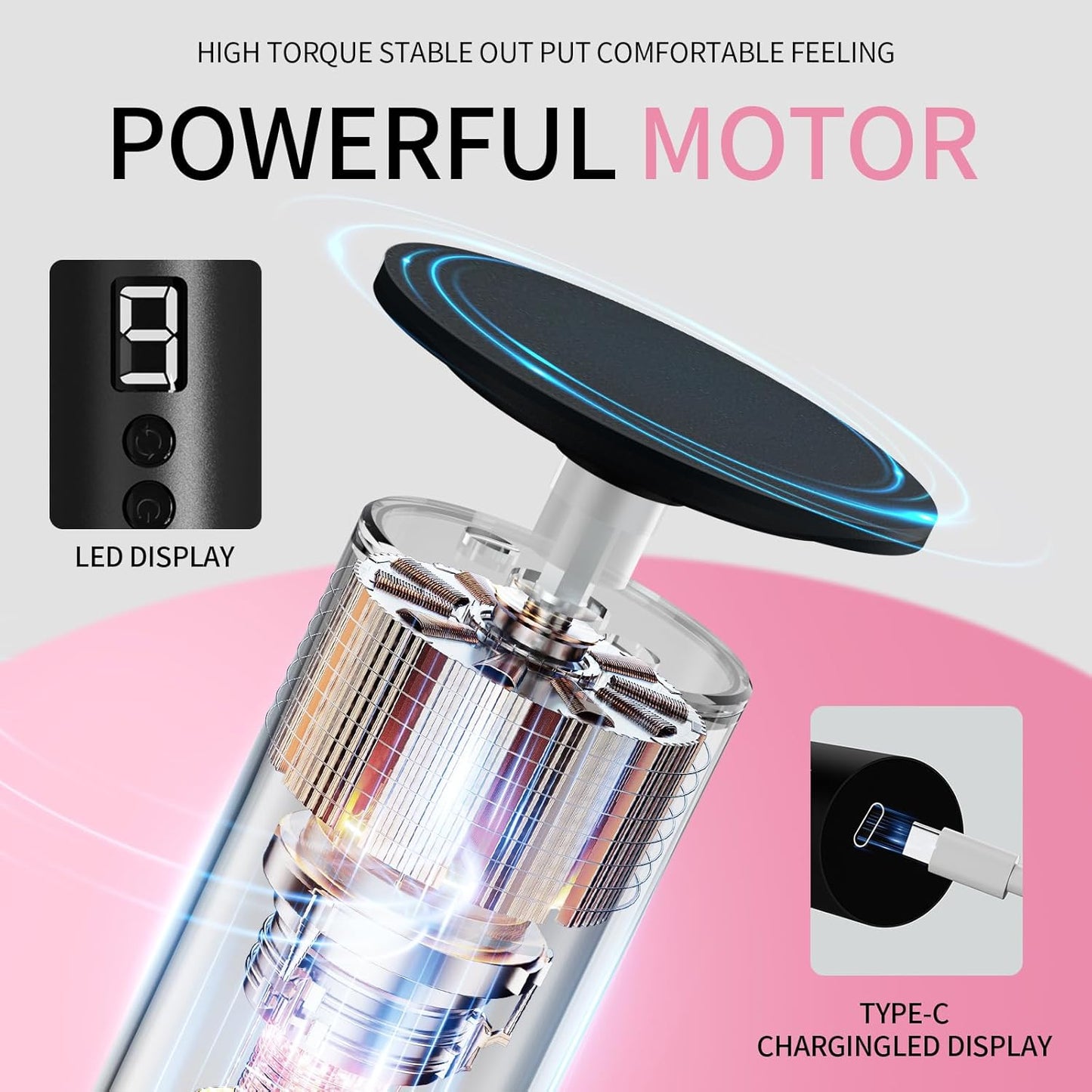 Professional Electric Foot File Tool -Callus Remover Rotating Grinder,1200mAh Rechargeable Battery, 1-Hour Continuous Use, Foot Drill & Sander,Adjustable Speed Foot Files for Deadskin(Black)