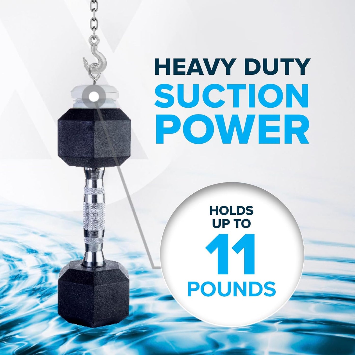 SlipX Solutions Power Lock Suction Cup Hook, Razor Holder & Phone Cradle (Perfect for Shower & Mirror, Holds 11 lbs, 2 Pack)