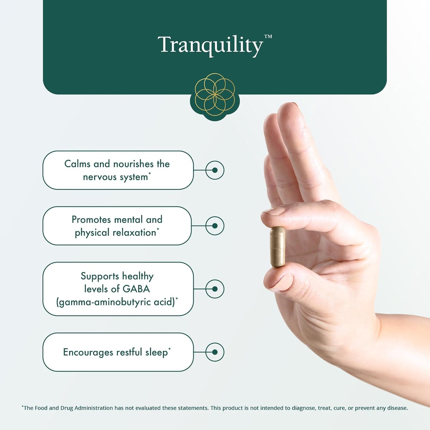 Natura Health Products Tranquility Supplement - Supports Relaxation - Featuring L-Theanine, Lemon Balm, Saffron, Kava, Skullcap, Lavender and Passion Flower (90 Capsules)