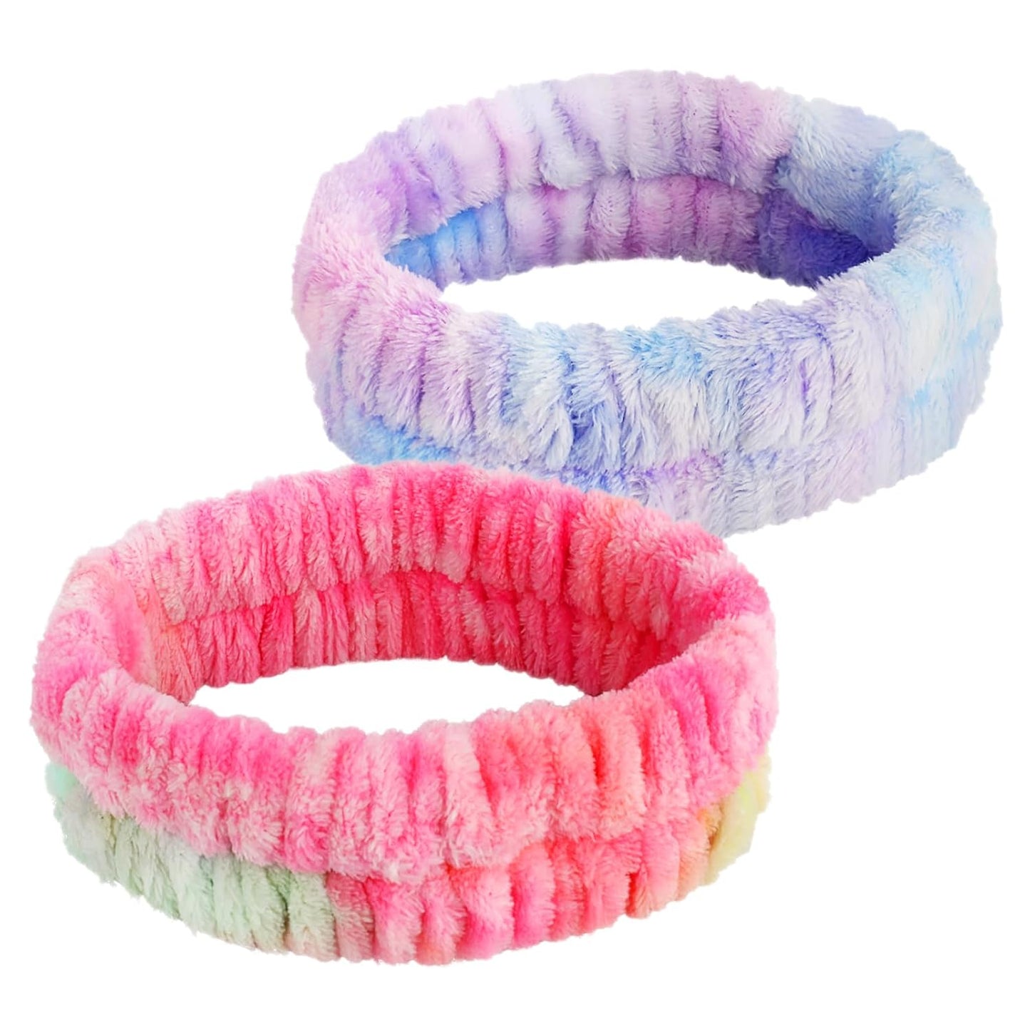 Headband for Washing Face, 2Pcs Spa and Makeup Headband, Microfiber Face wash Headbands for Facial Clean, Skincare Shower