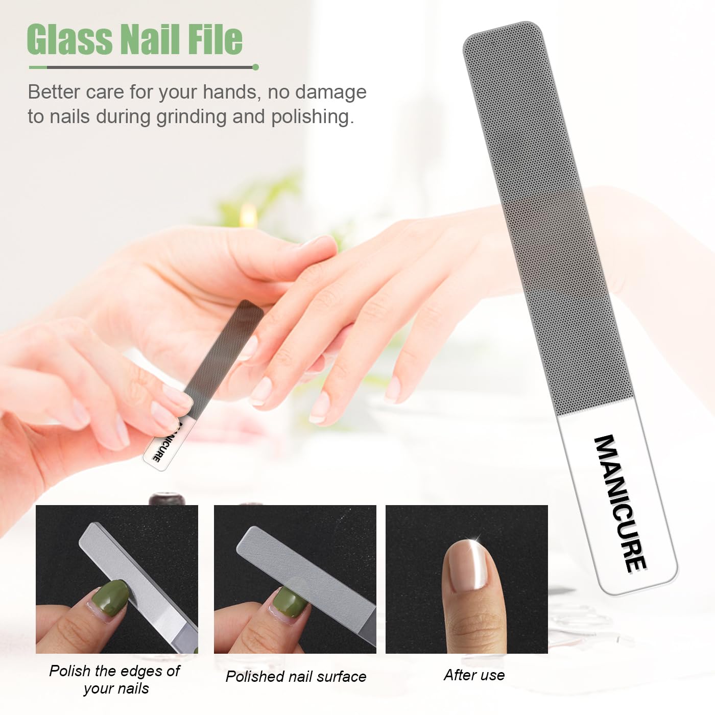 Manicure Set Professional Nail Clippers Pedicure Kit, 16 pcs Stainless Steel Nail Care Tools Grooming Kit with Luxurious Travel Leather Case for Thick Nails Men Women Gift (Green)