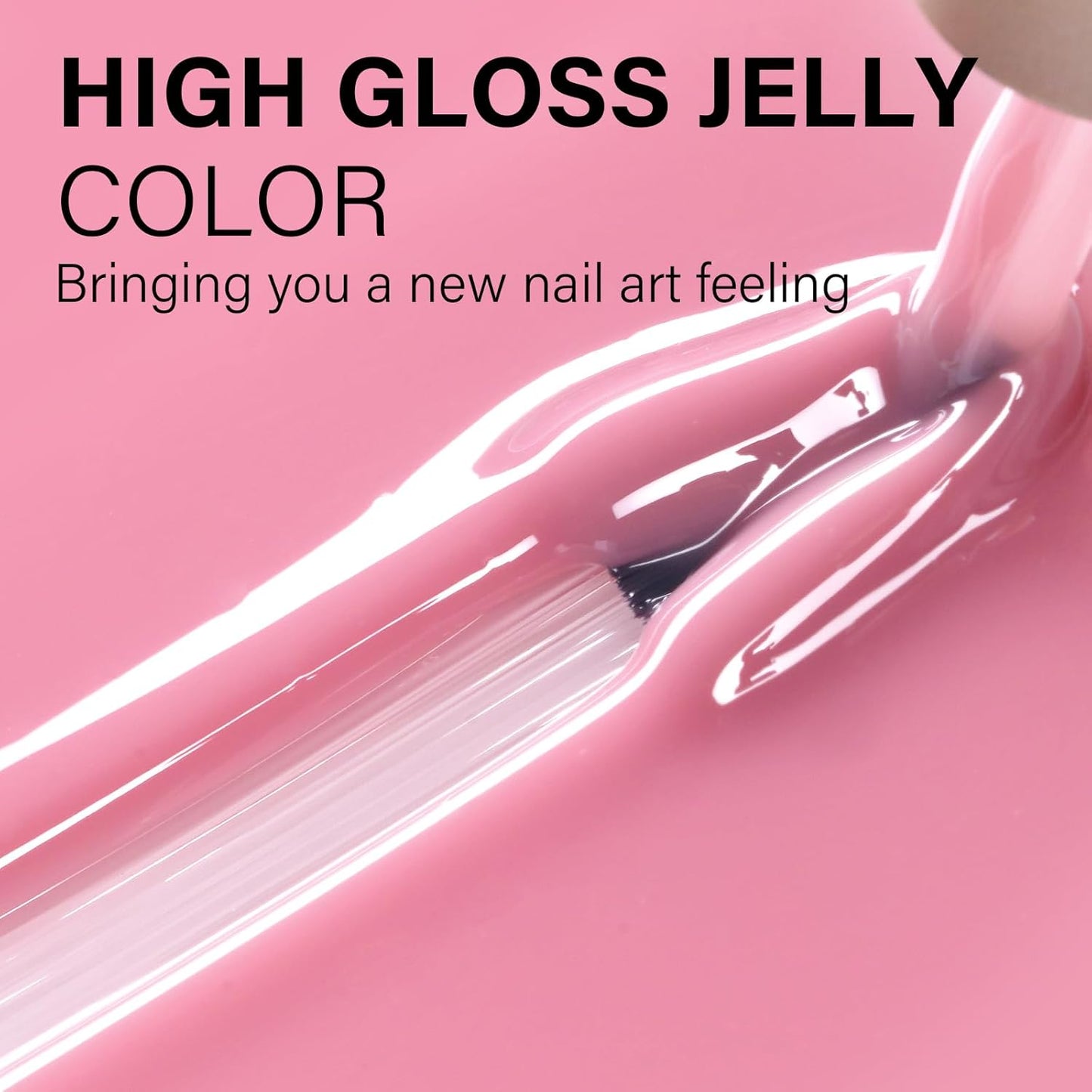 AILLSA Gel Nail Polish Nude Pink Gel Polish Sheer Neutral Color Jelly Gels Nail Polish Natural Translucent Soak Off U V Nails for Nail Art French Manicure at Home 0.51 Fl Oz /GB49
